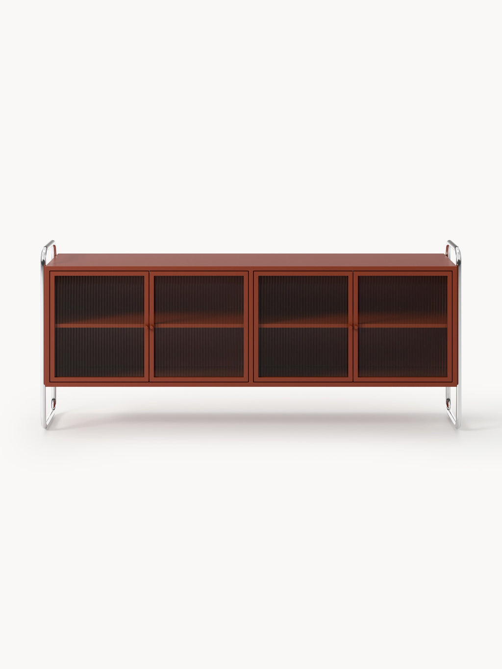 Metall-Sideboard Robyn mit Glas-Front