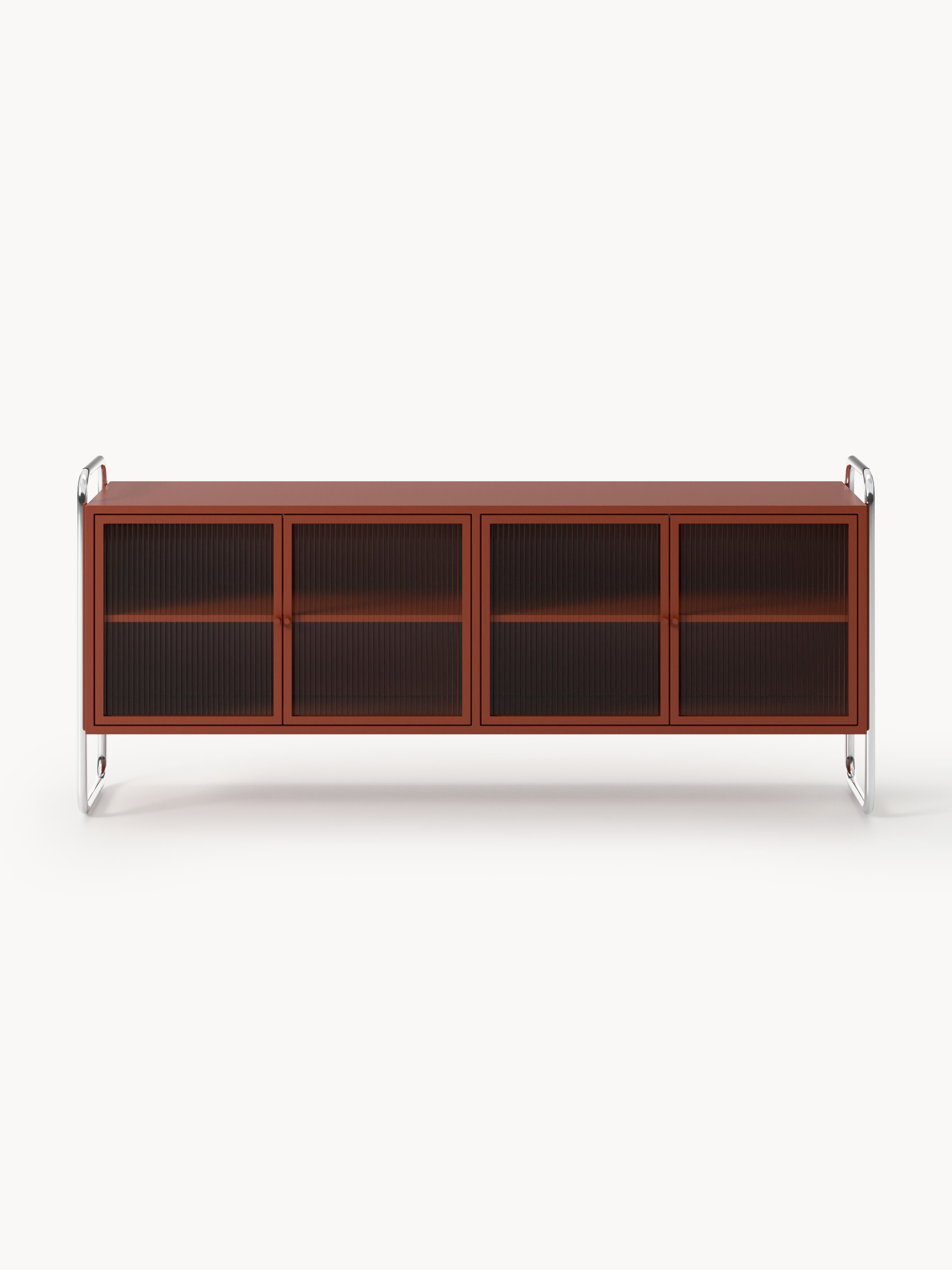 Metall-Sideboard Robyn mit Glas-Front