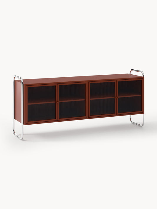 Galeriebild 1 - Metall-Sideboard Robyn mit Glas-Front