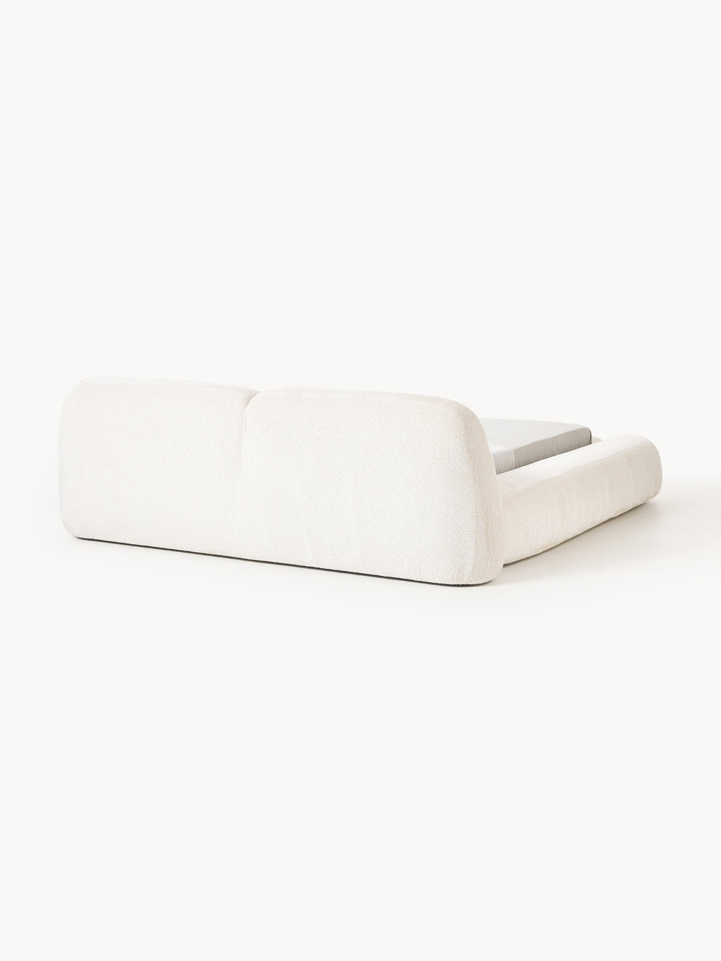 Polsterbett Wolke aus Teddy-Bouclé mit Stauraum