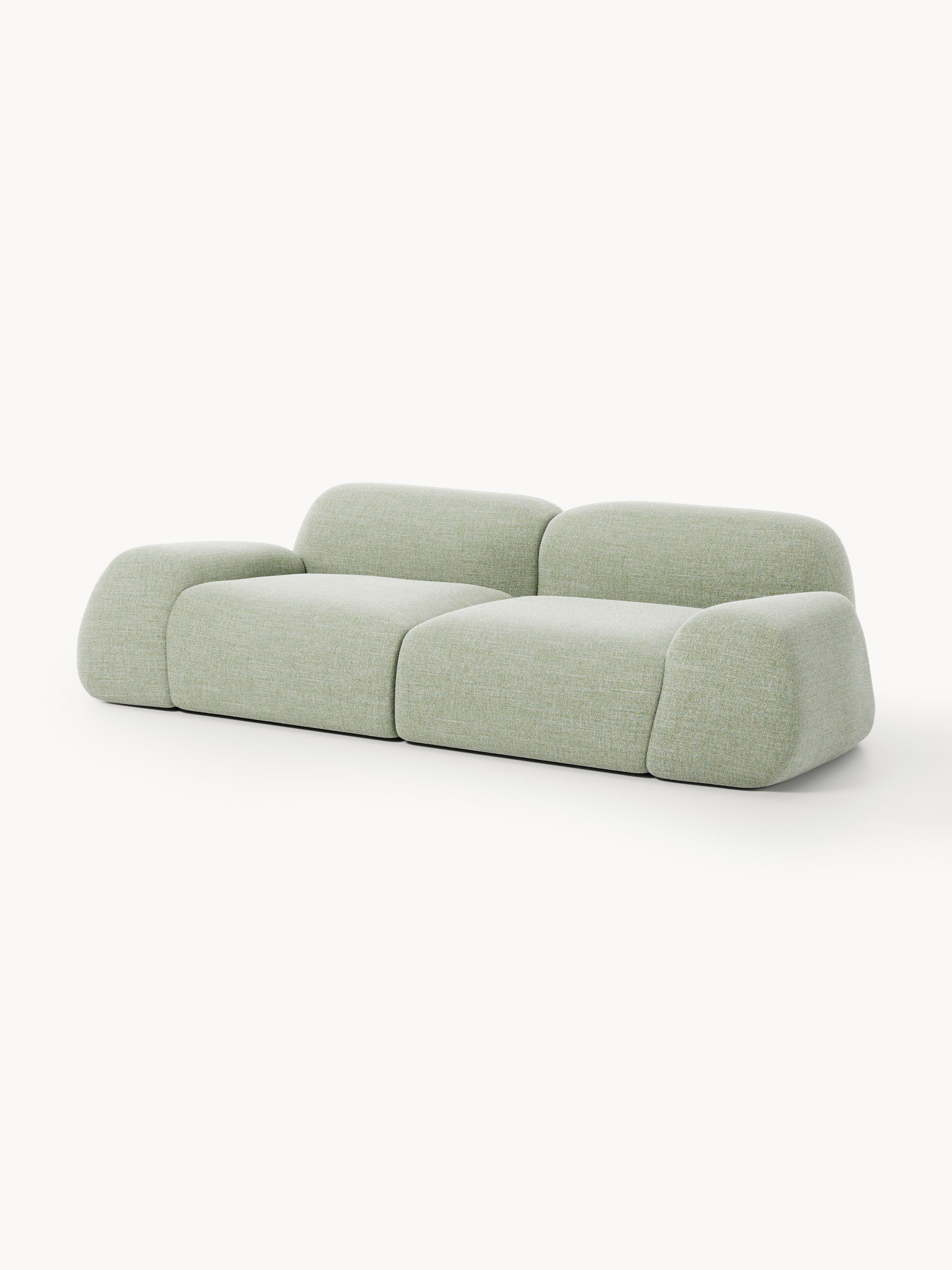 Modulares Bouclé-Sofa Wolke (3-Sitzer)