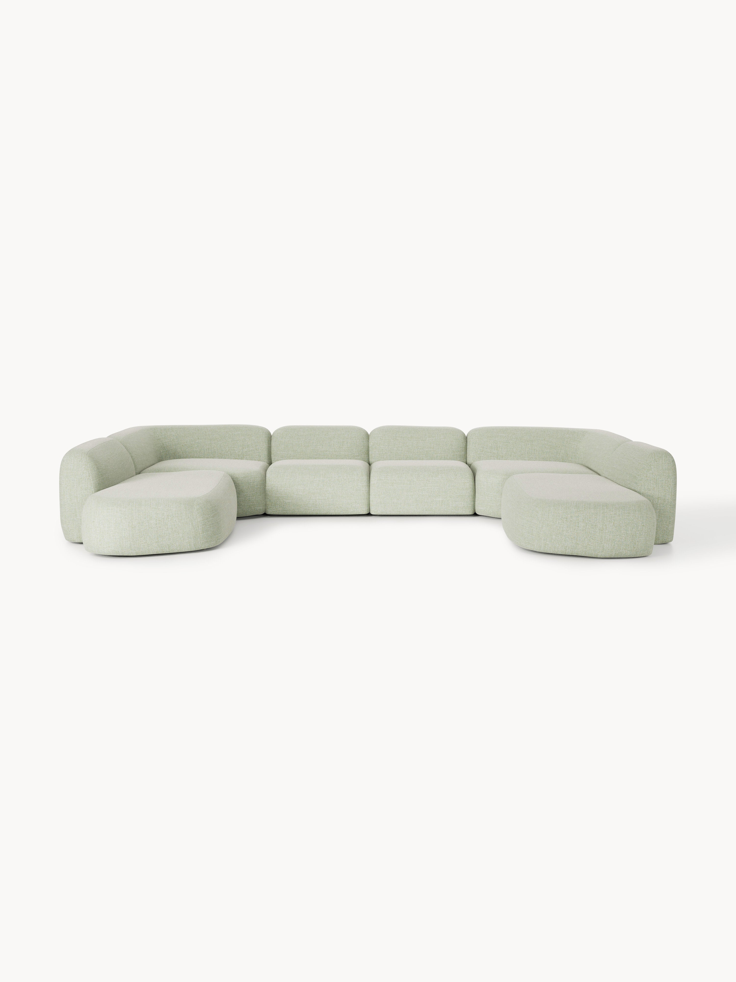 Modulares Bouclé-XL-Sofa Wolke