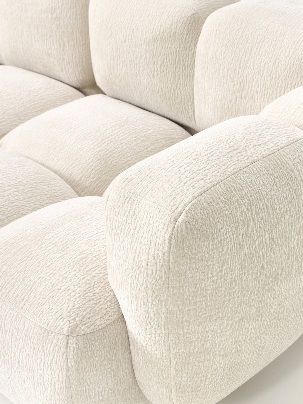 Modulares Sofa Tayla (3-Sitzer) mit Hocker (links/rechts)