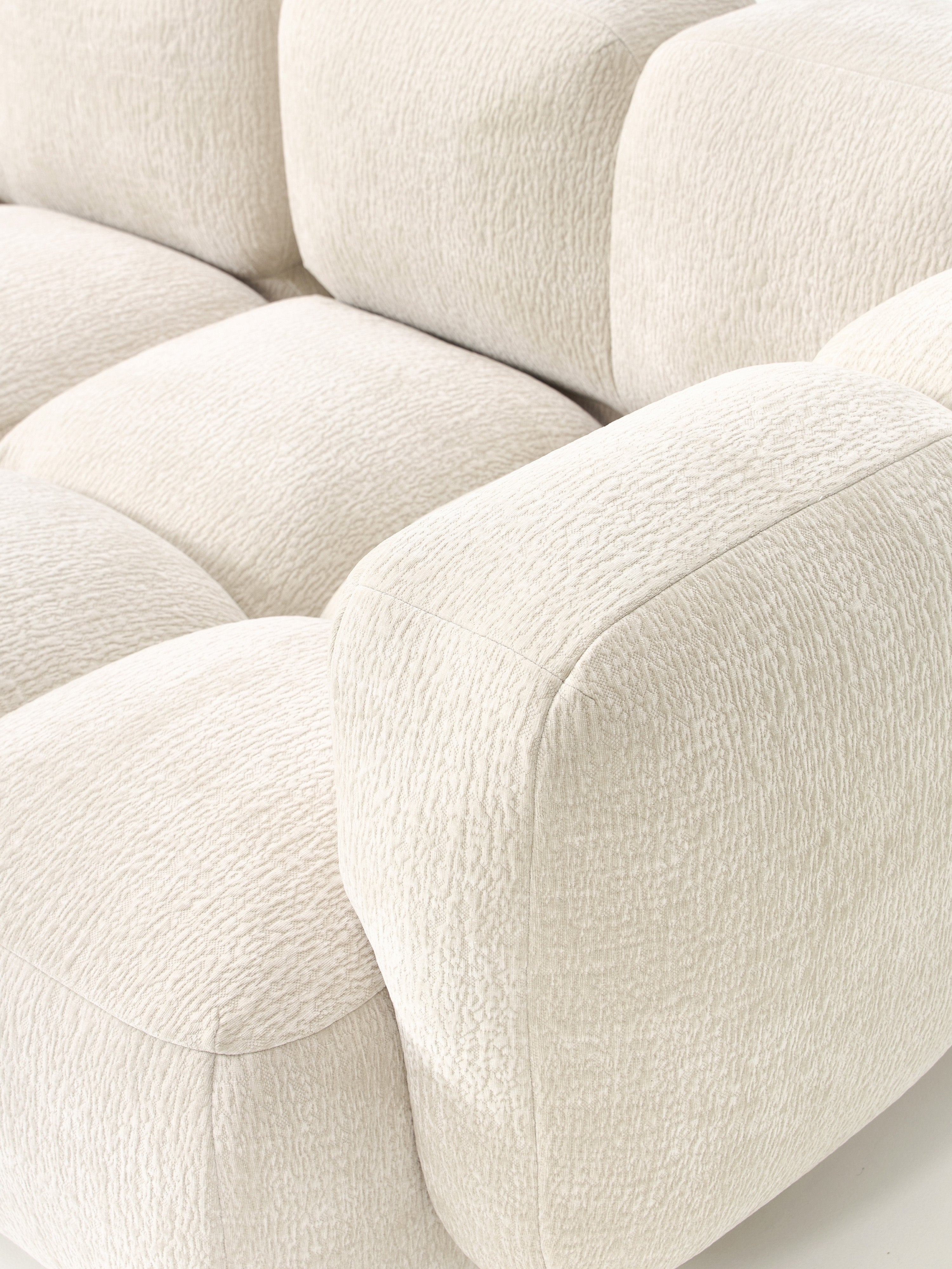Modulares Sofa Tayla (3-Sitzer) mit Hocker (links/rechts)