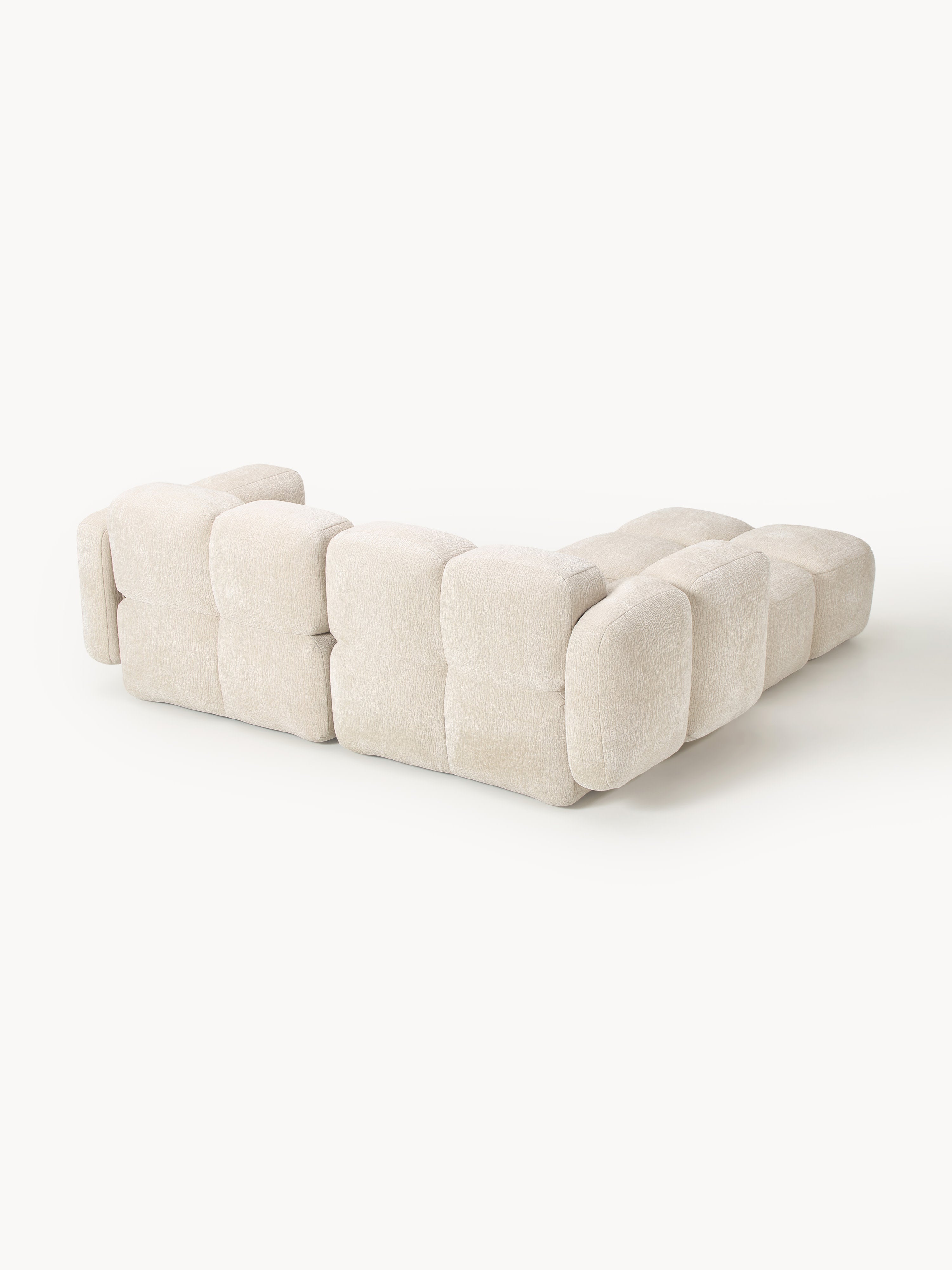 Modulares Sofa Tayla (3-Sitzer) mit Hocker (links/rechts)