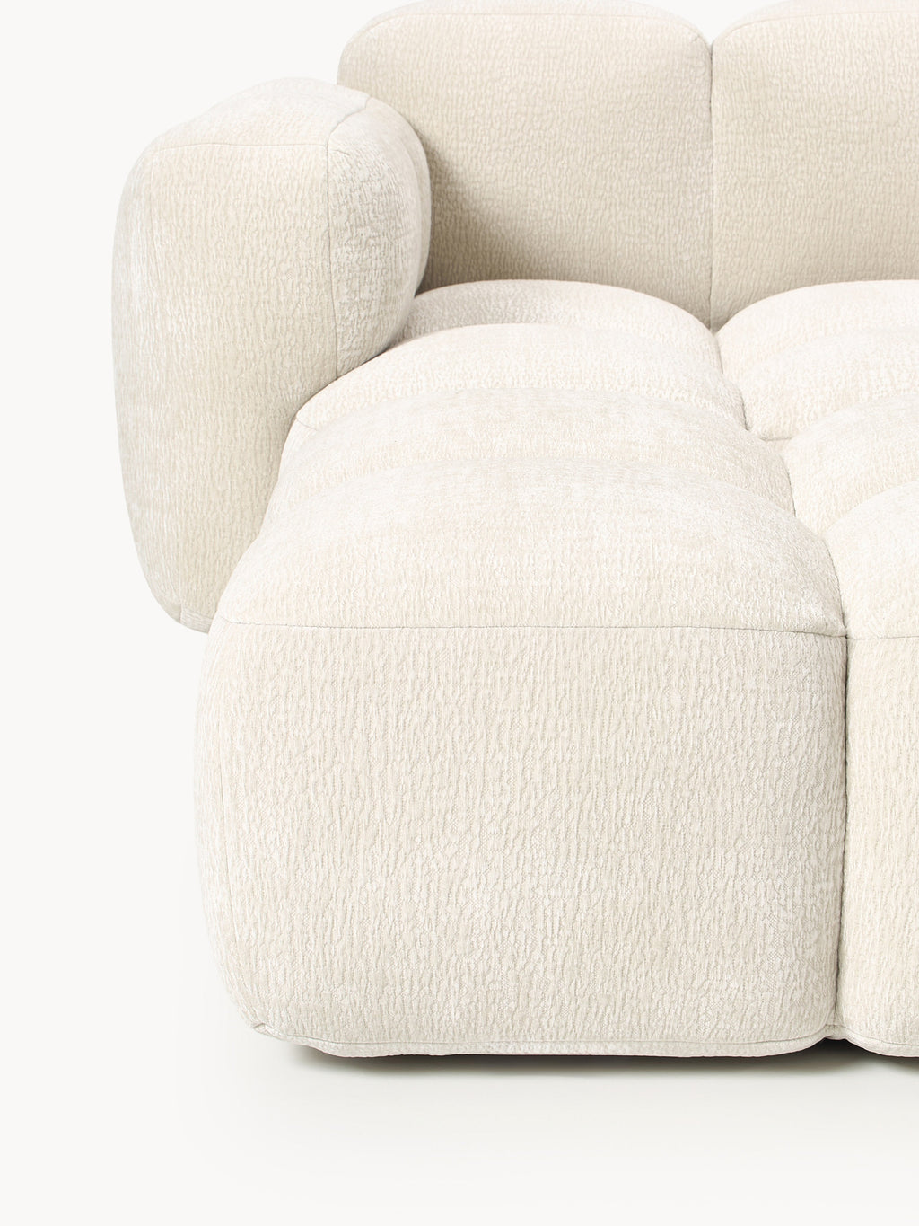 Modulares Sofa Tayla (3-Sitzer) mit Hocker (links/rechts)