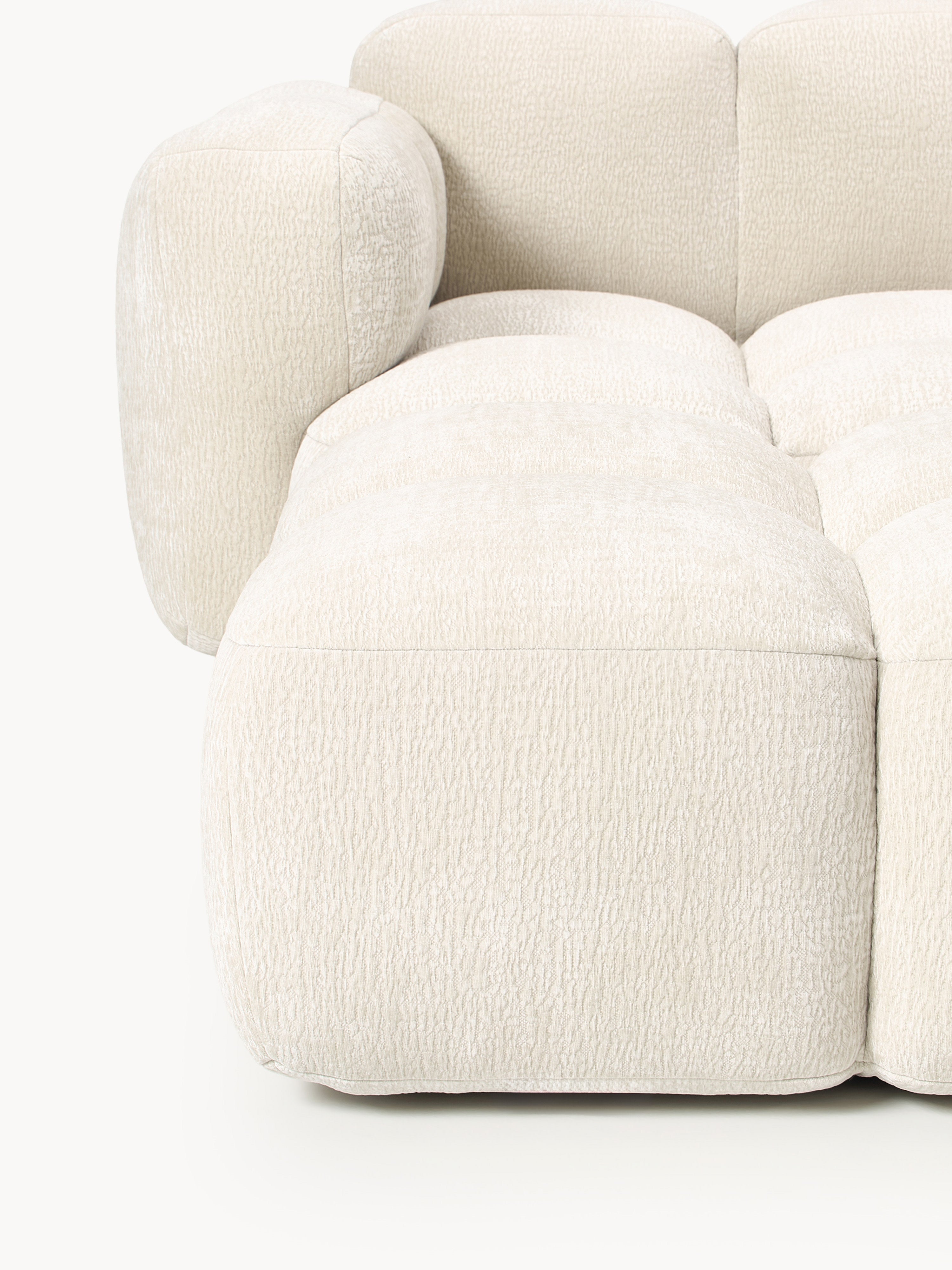 Modulares Sofa Tayla (3-Sitzer) mit Hocker (links/rechts)
