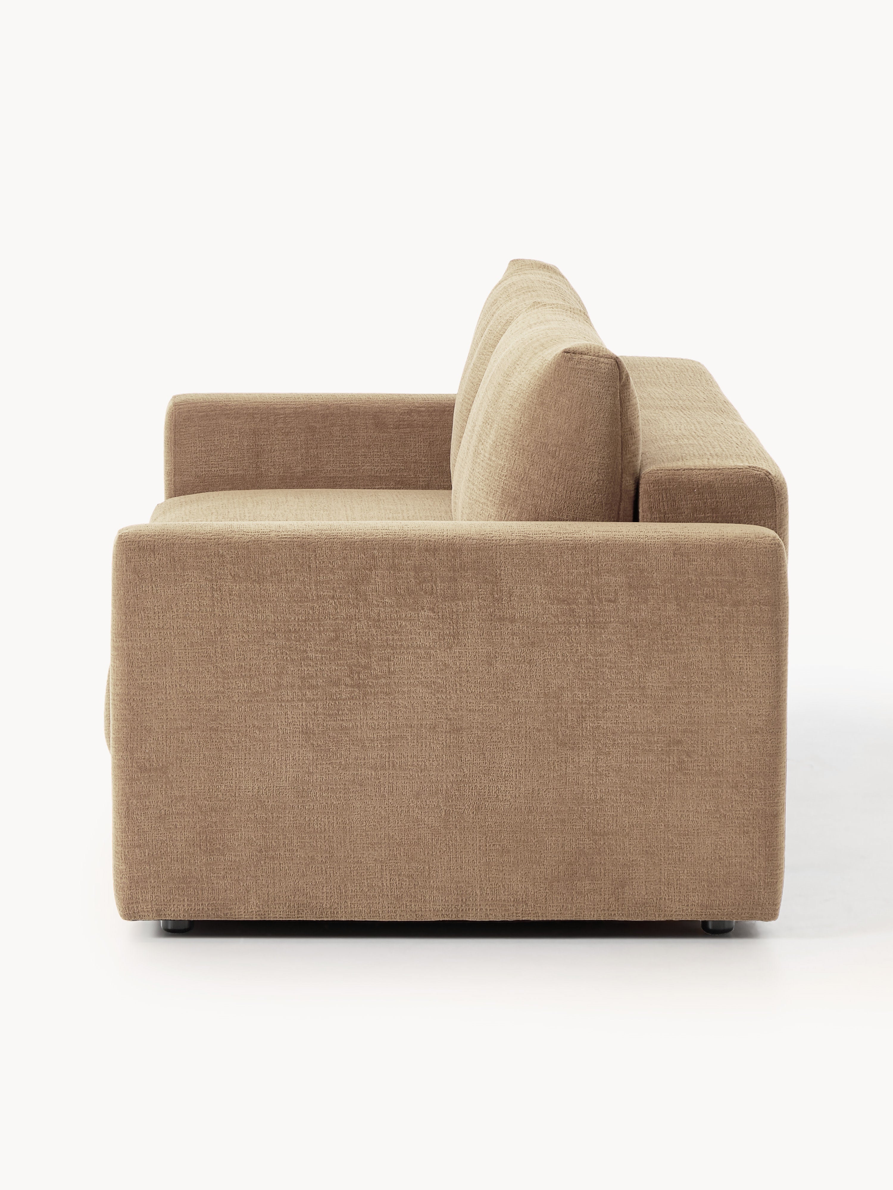 Samt-Schlafsofa Tasha (3-Sitzer) mit Stauraum
