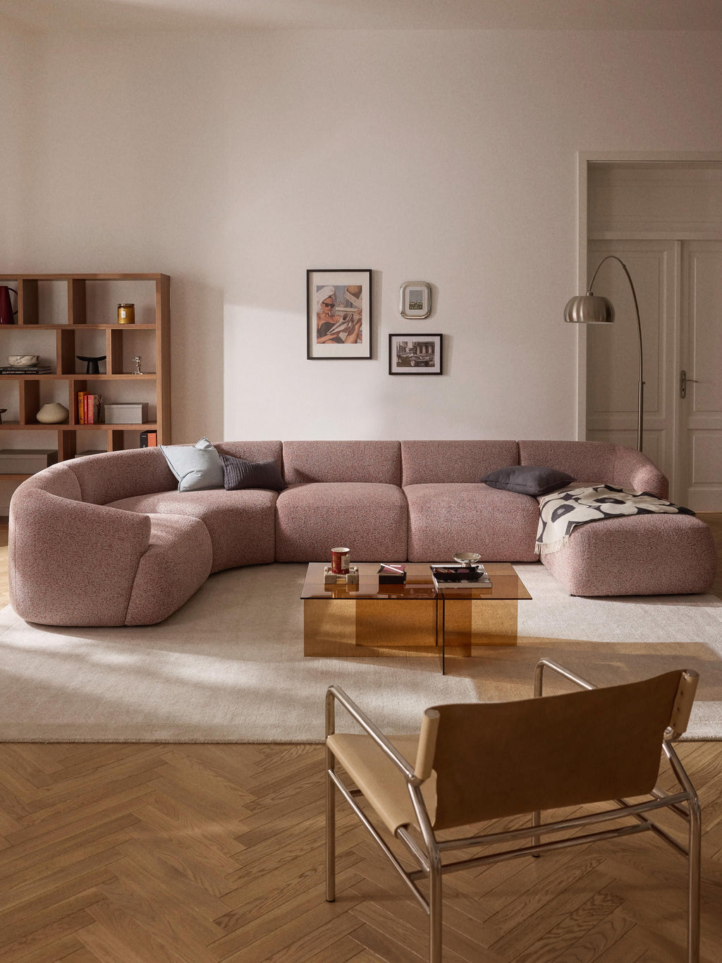 Modulares Bouclé-XL-Sofa Sofia