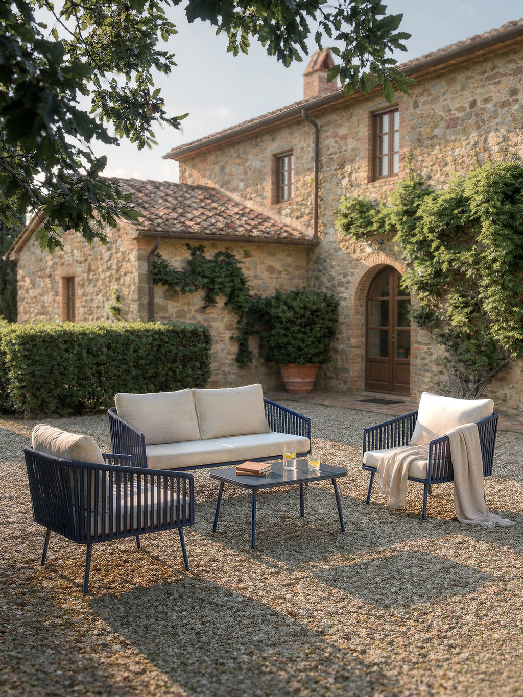 Garten-Lounge-Set Malo, 4er-Set