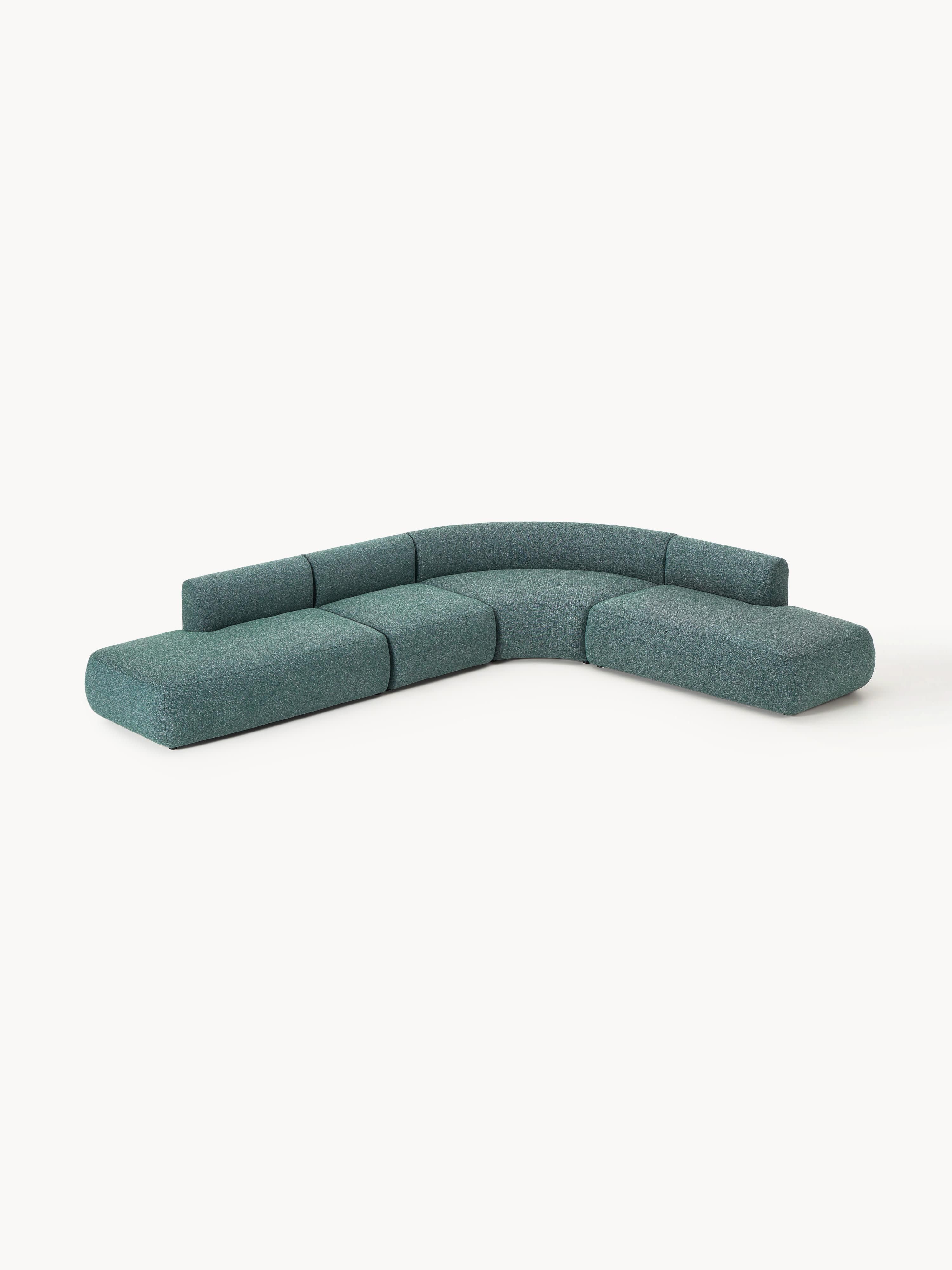 Modulares Bouclé-Ecksofa Sofia (4-Sitzer)