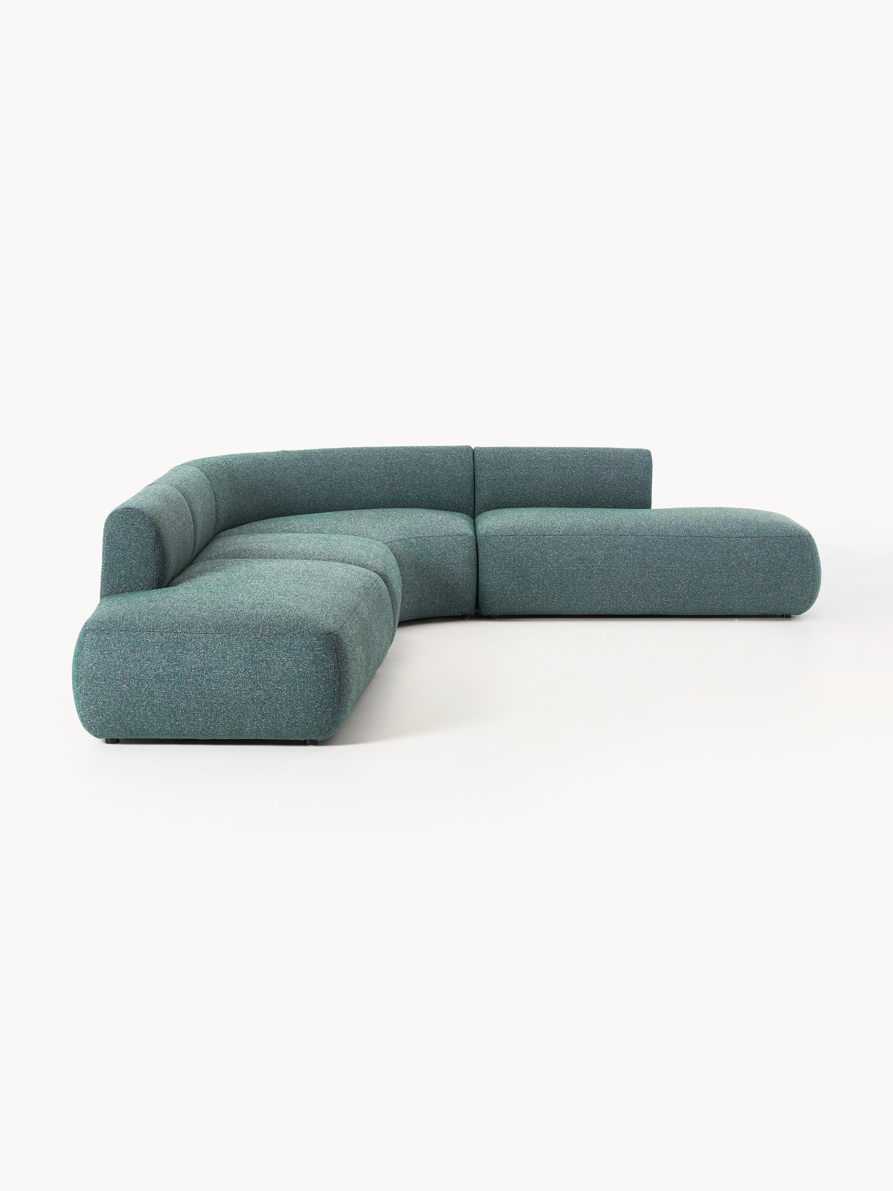 Modulares Bouclé-Ecksofa Sofia (4-Sitzer)