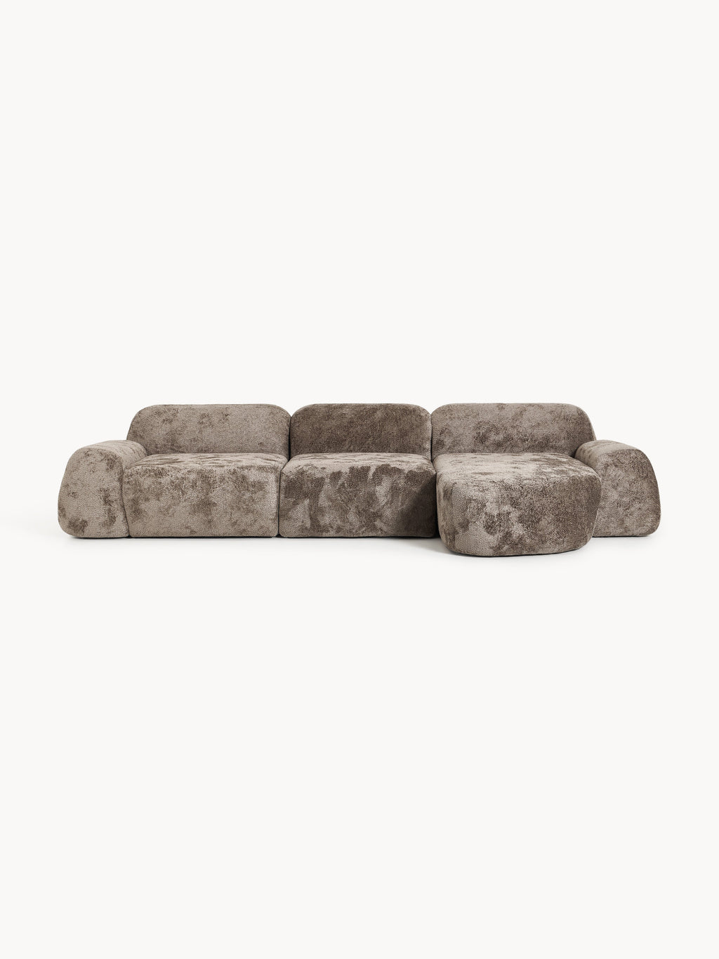 Galeriebild 1 - Modulares Teddy-Bouclé-Ecksofa Wolke (4-Sitzer)