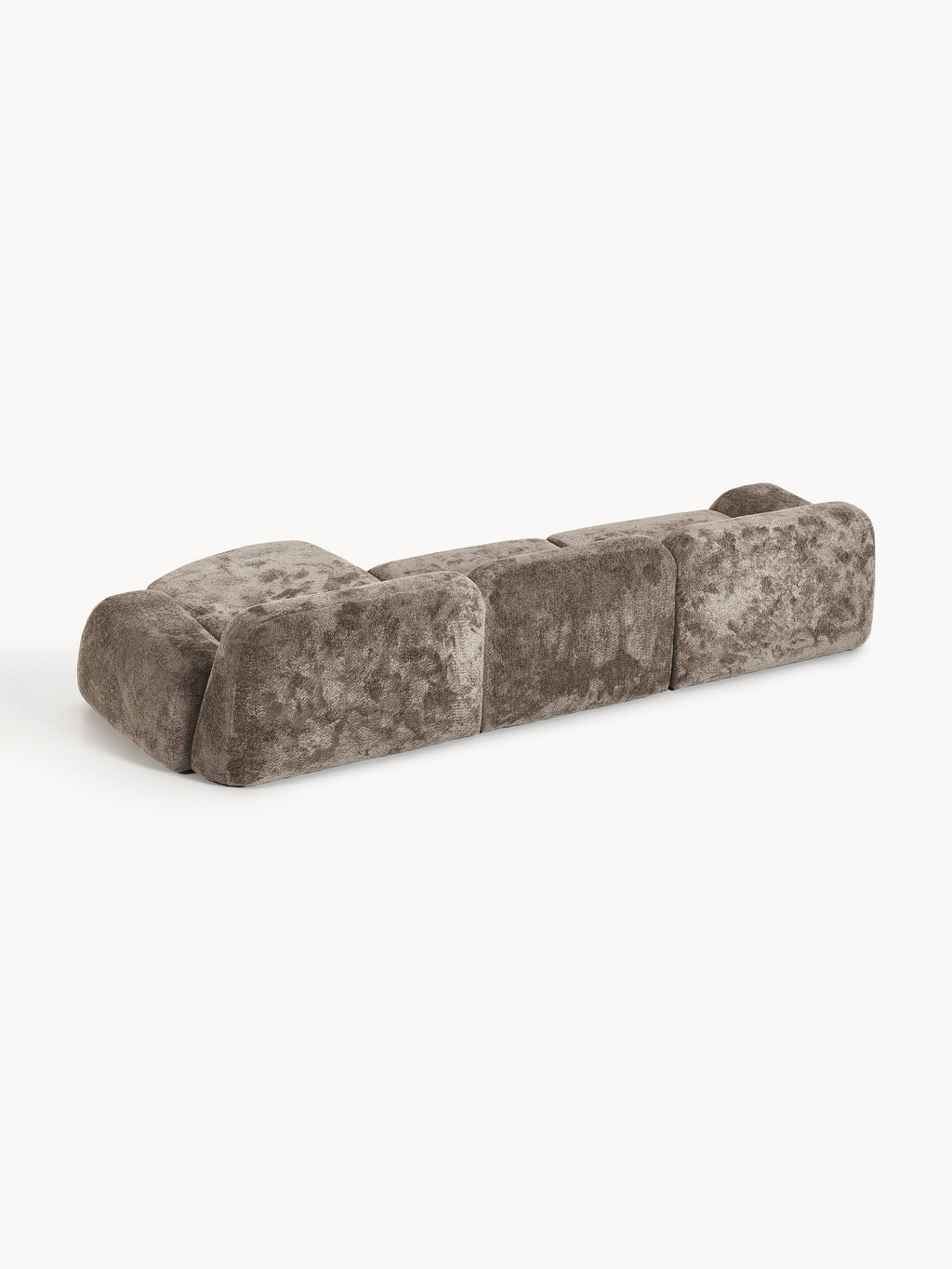Modulares Teddy-Bouclé-Ecksofa Wolke (4-Sitzer)