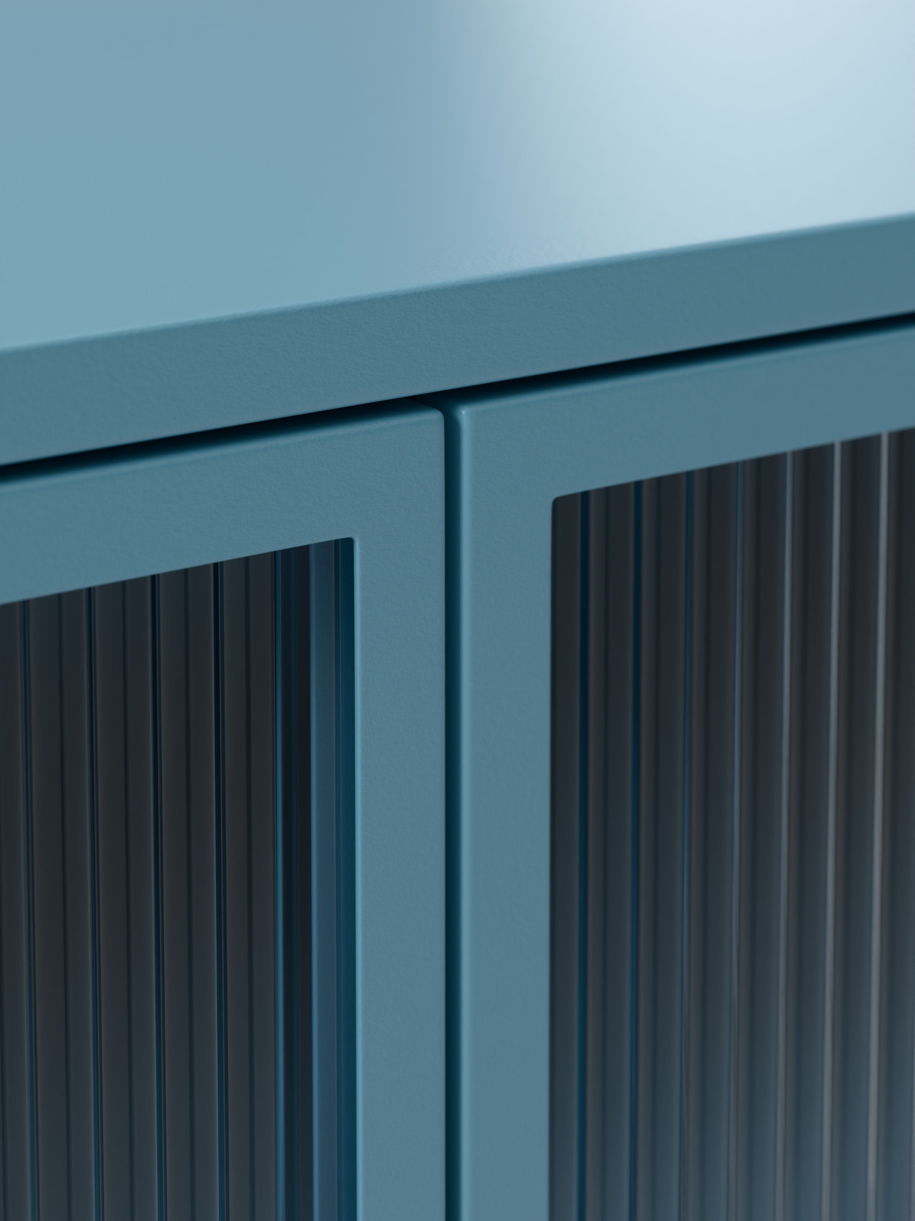 Metall-Sideboard Robyn mit Glas-Front
