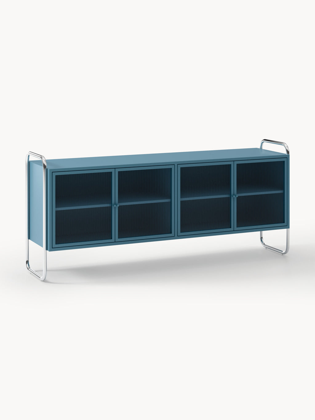 Galeriebild 1 - Metall-Sideboard Robyn mit Glas-Front