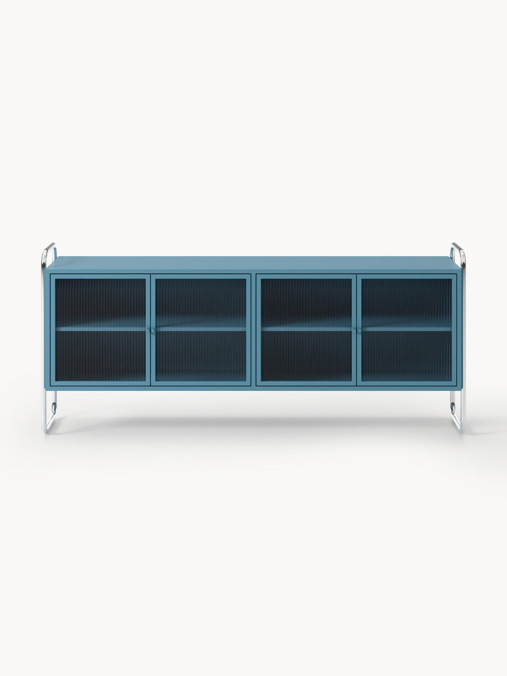 Metall-Sideboard Robyn mit Glas-Front