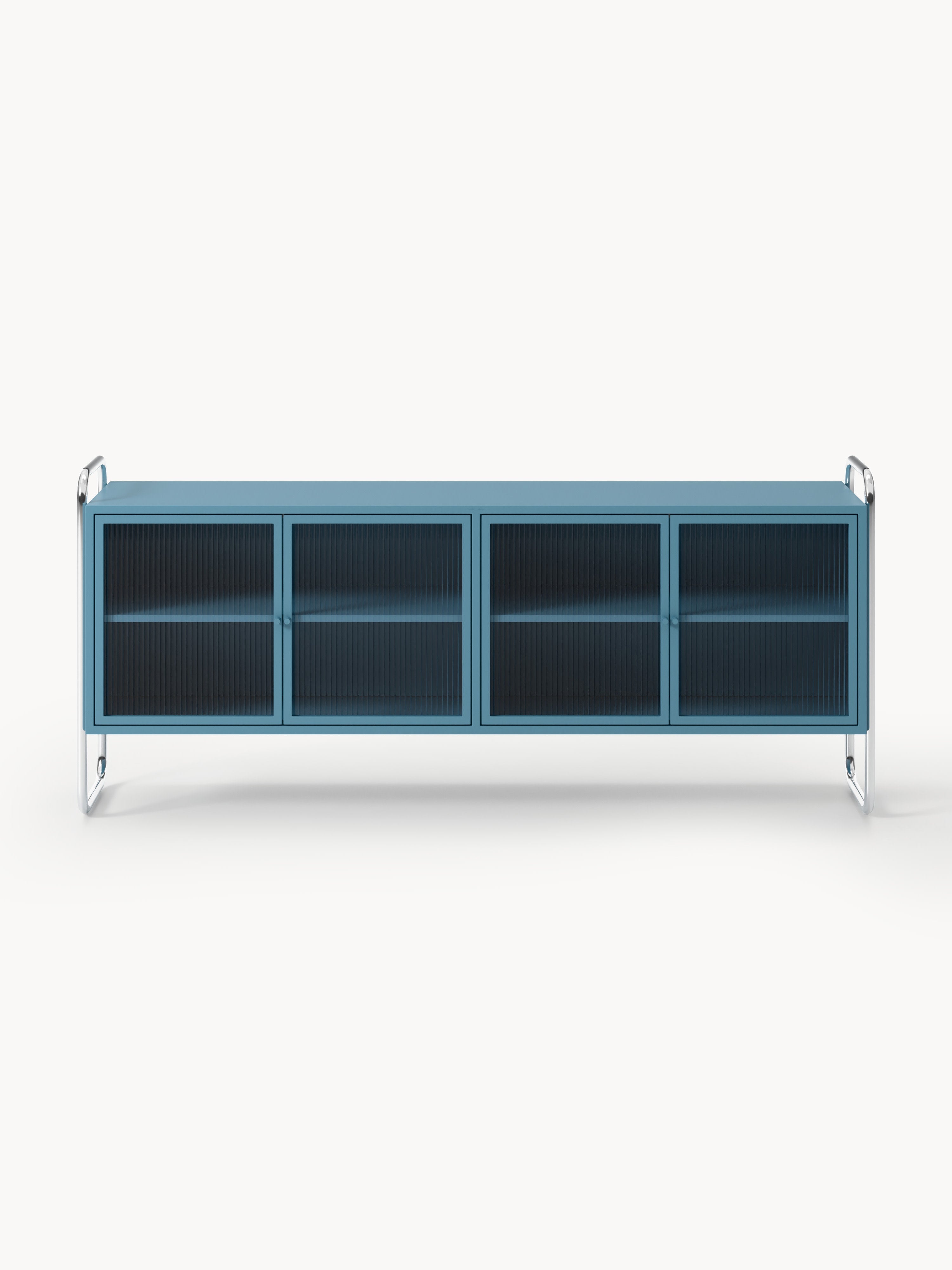 Metall-Sideboard Robyn mit Glas-Front
