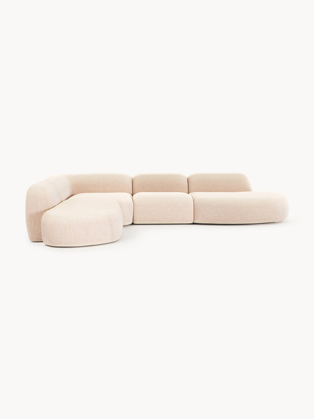 Galeriebild 1 - Modulares Bouclé-XL-Ecksofa Wolke mit Chaiselongue