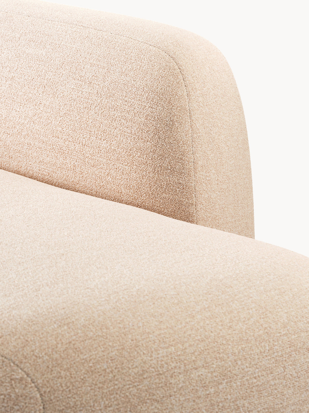 Modulares Bouclé-XL-Ecksofa Wolke mit Chaiselongue