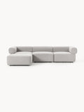 Galeriebild 1 - Modulares Bouclé-Sofa Anton (4-Sitzer) mit Hocker (links/rechts)