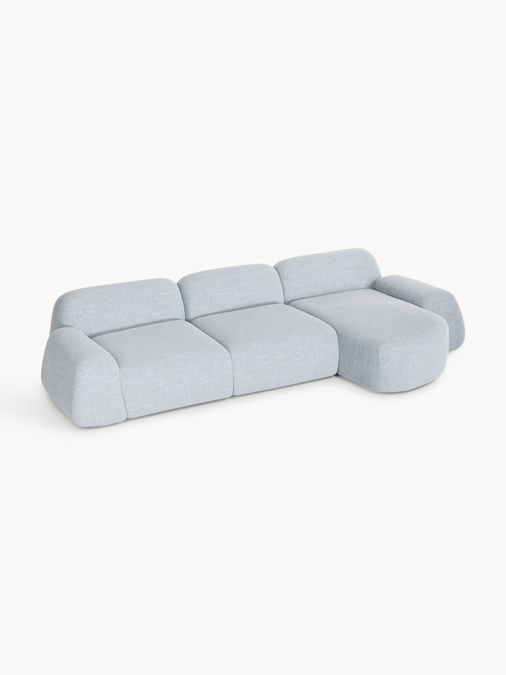 Modulares Bouclé-Ecksofa Wolke (4-Sitzer)