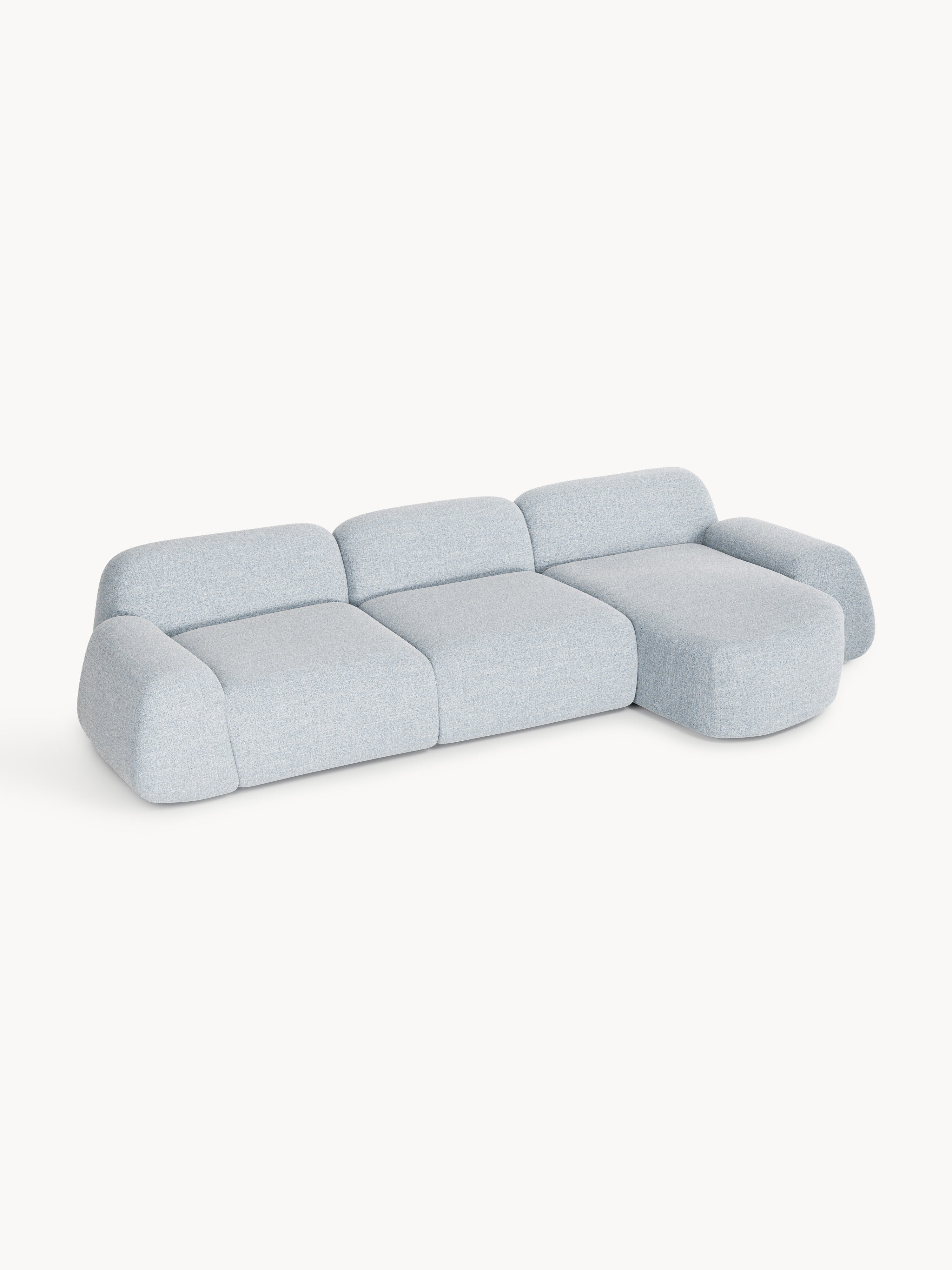 Modulares Bouclé-Ecksofa Wolke (4-Sitzer)