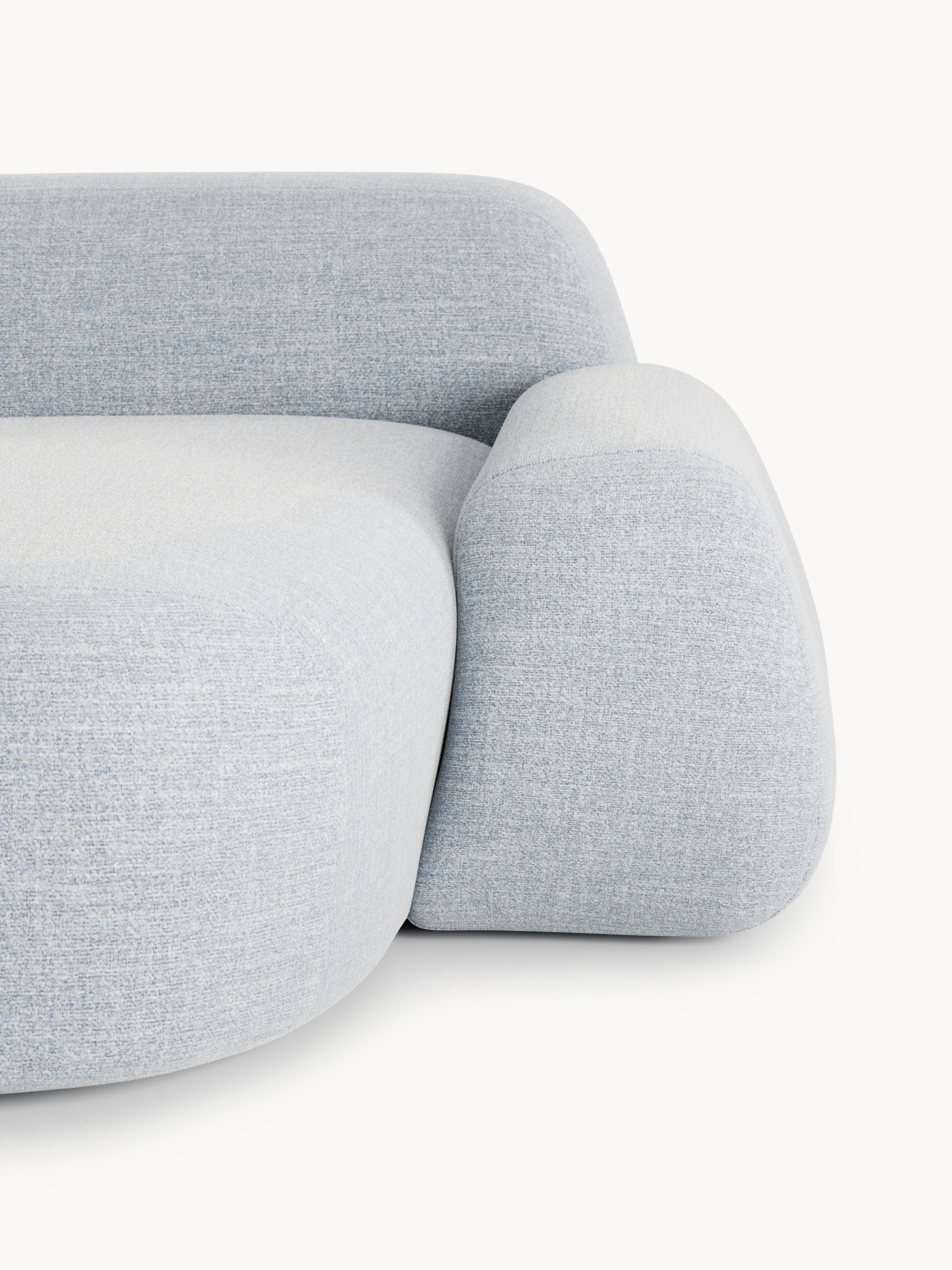 Modulares Bouclé-Ecksofa Wolke (4-Sitzer)