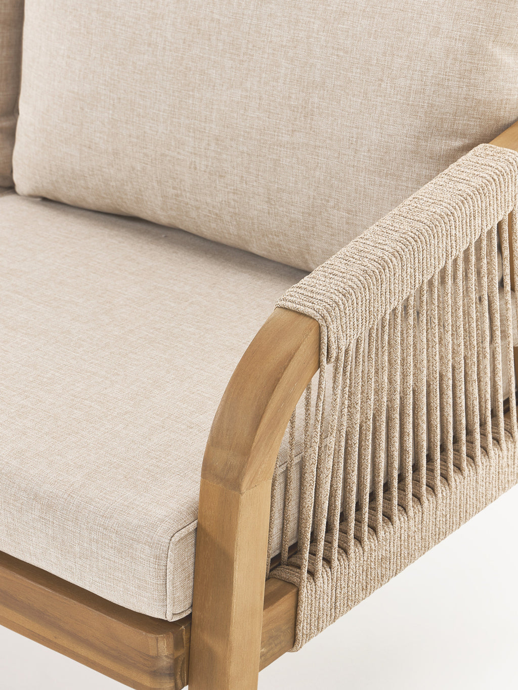 Garten-Loungesofa Lu (3-Sitzer) aus Akazienholz
