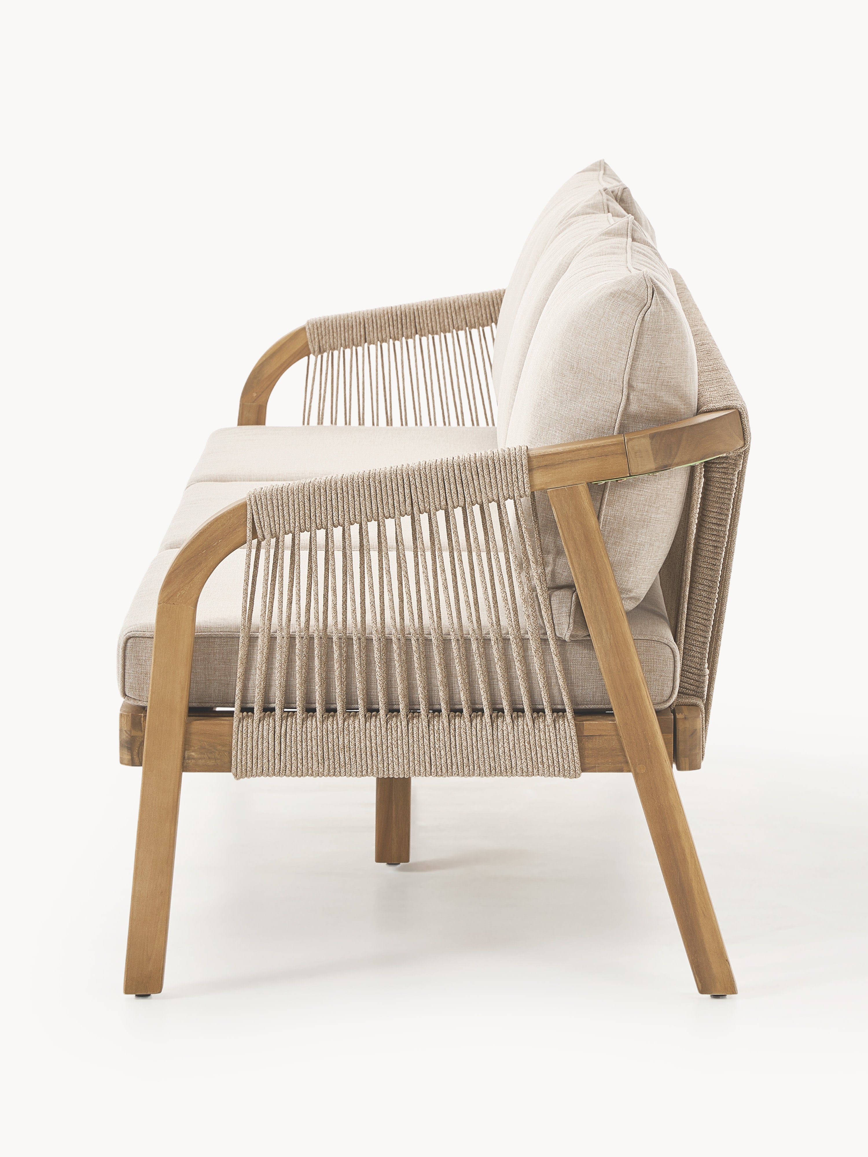 Garten-Loungesofa Lu (3-Sitzer) aus Akazienholz
