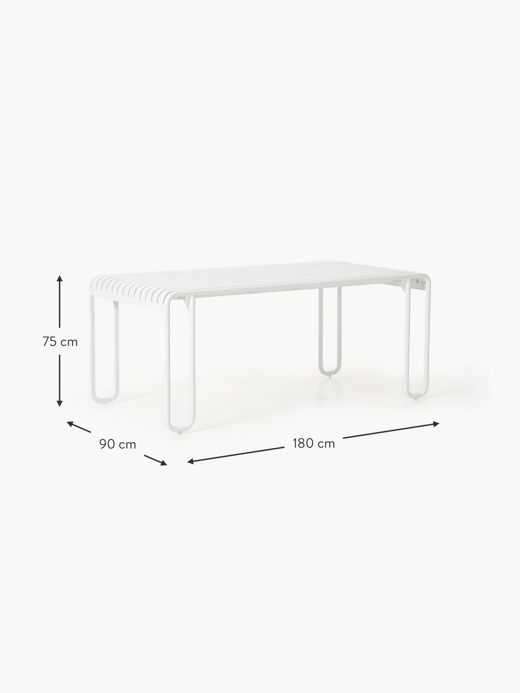 Gartentisch Caio, 180 x 90 cm