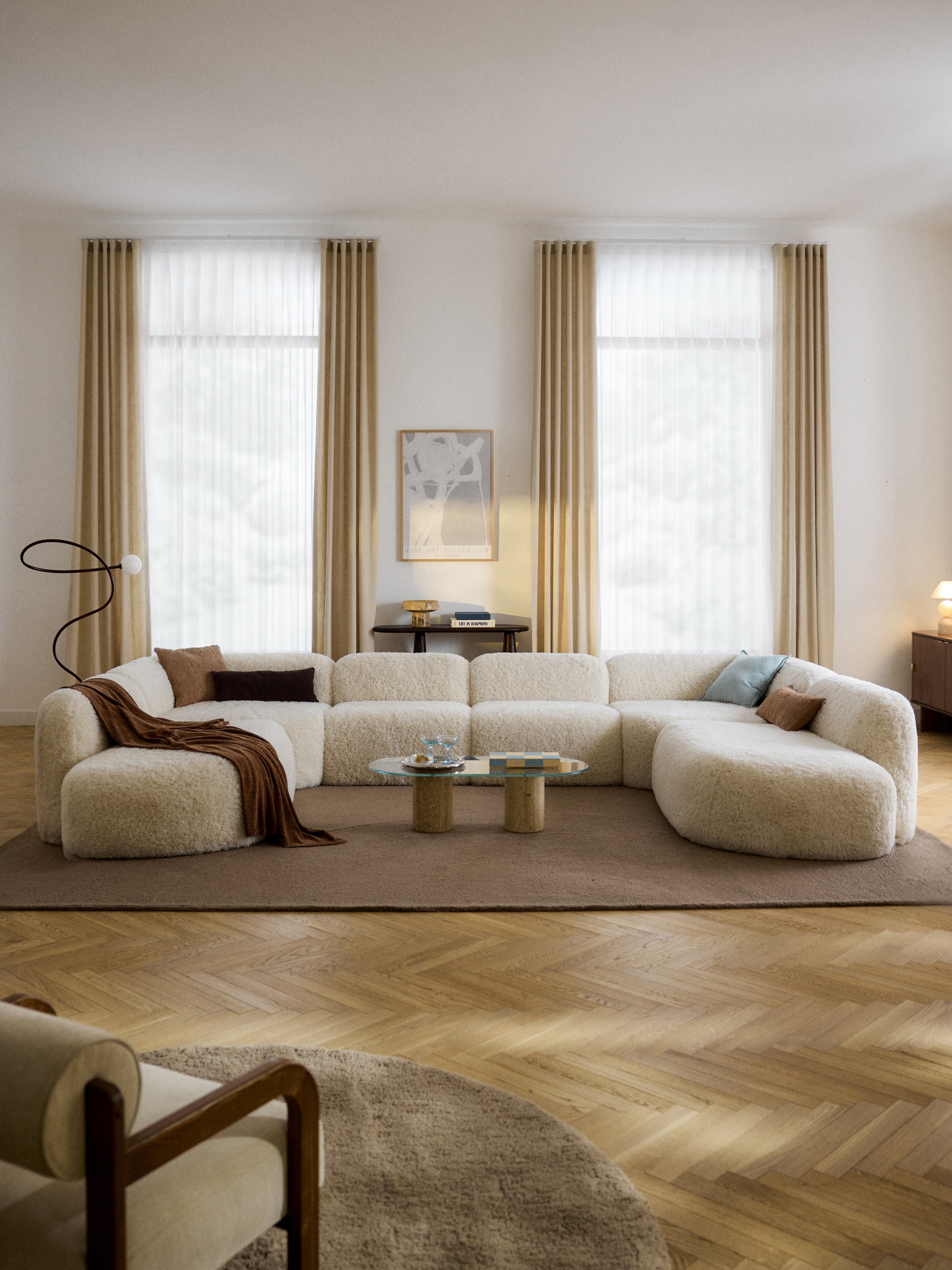 XL Modulares Teddy-Sofa Wolke