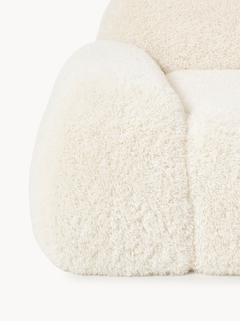 Modulares Teddy-Bouclé-Ecksofa Wolke (4-Sitzer)