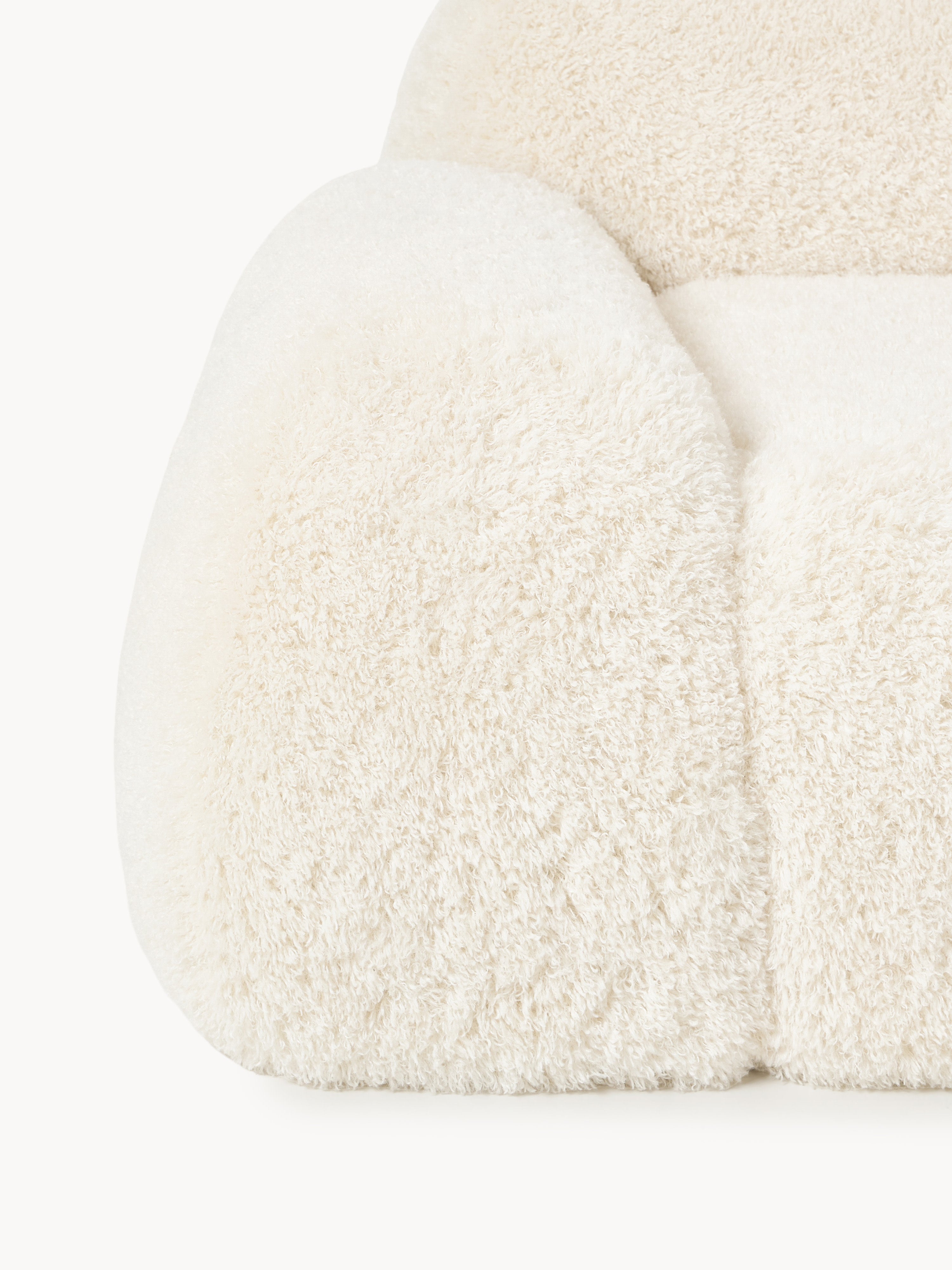 Modulares Teddy-Bouclé-Ecksofa Wolke (4-Sitzer)