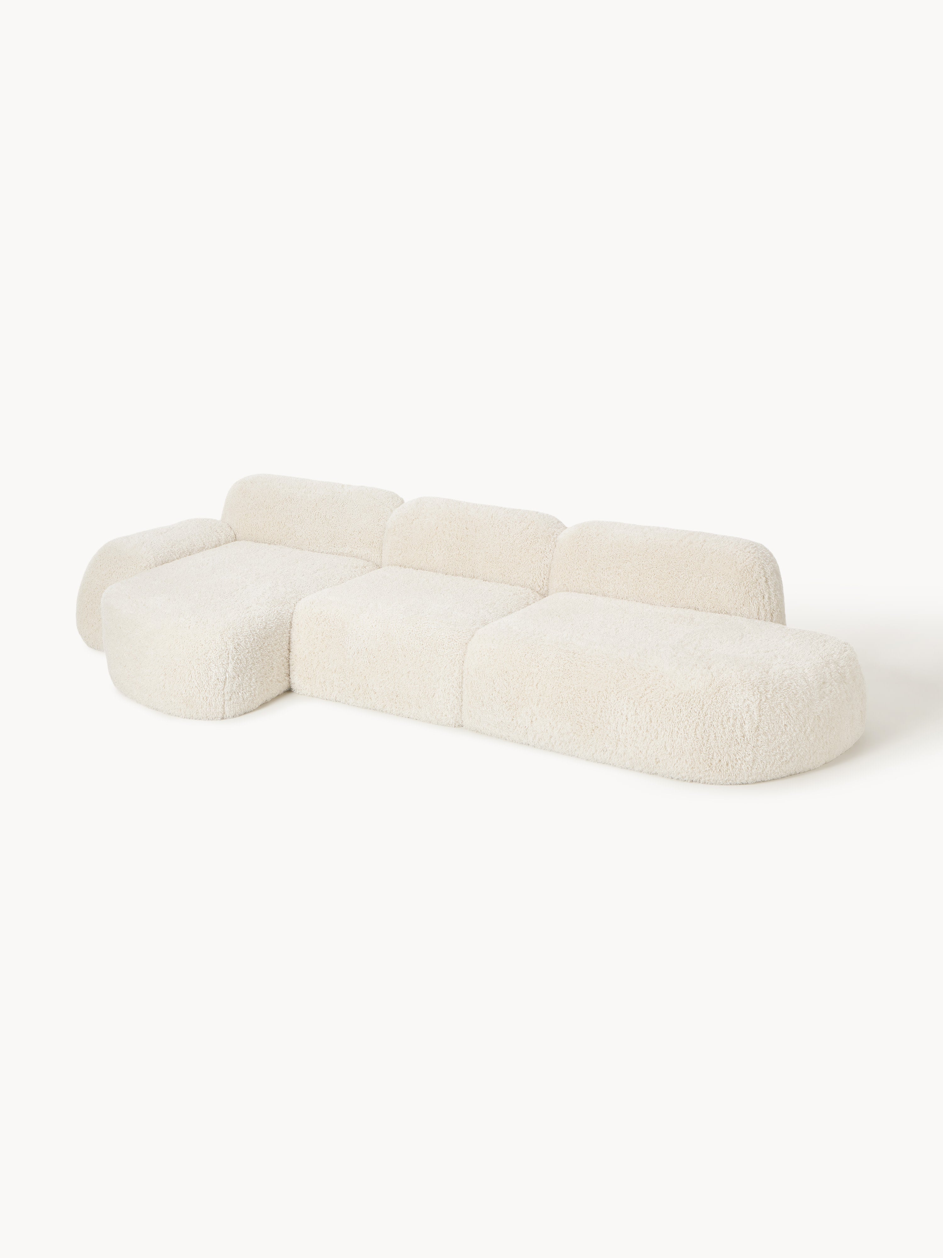 Modulares Teddy-Ecksofa Wolke (4-Sitzer) mit Chaiselongue