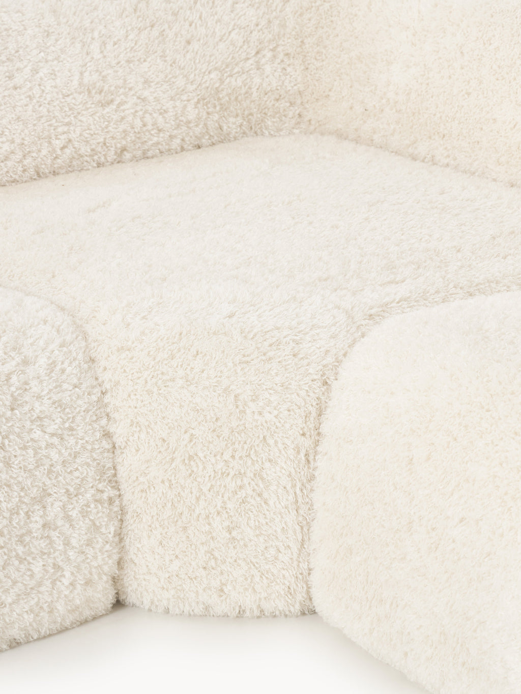 XL Modulares Teddy-Ecksofa Wolke mit Chaiselongue