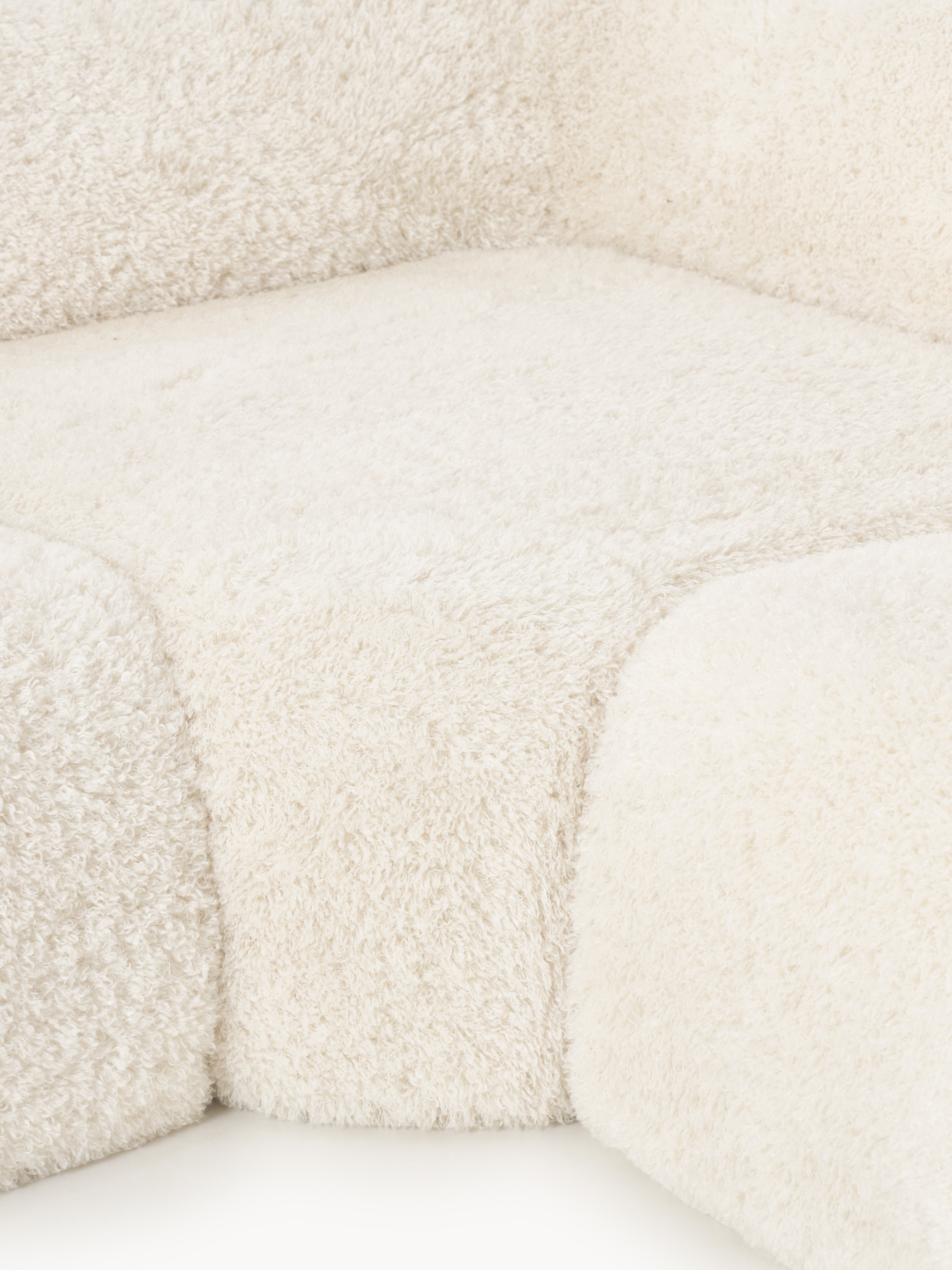 XL Modulares Teddy-Ecksofa Wolke mit Chaiselongue