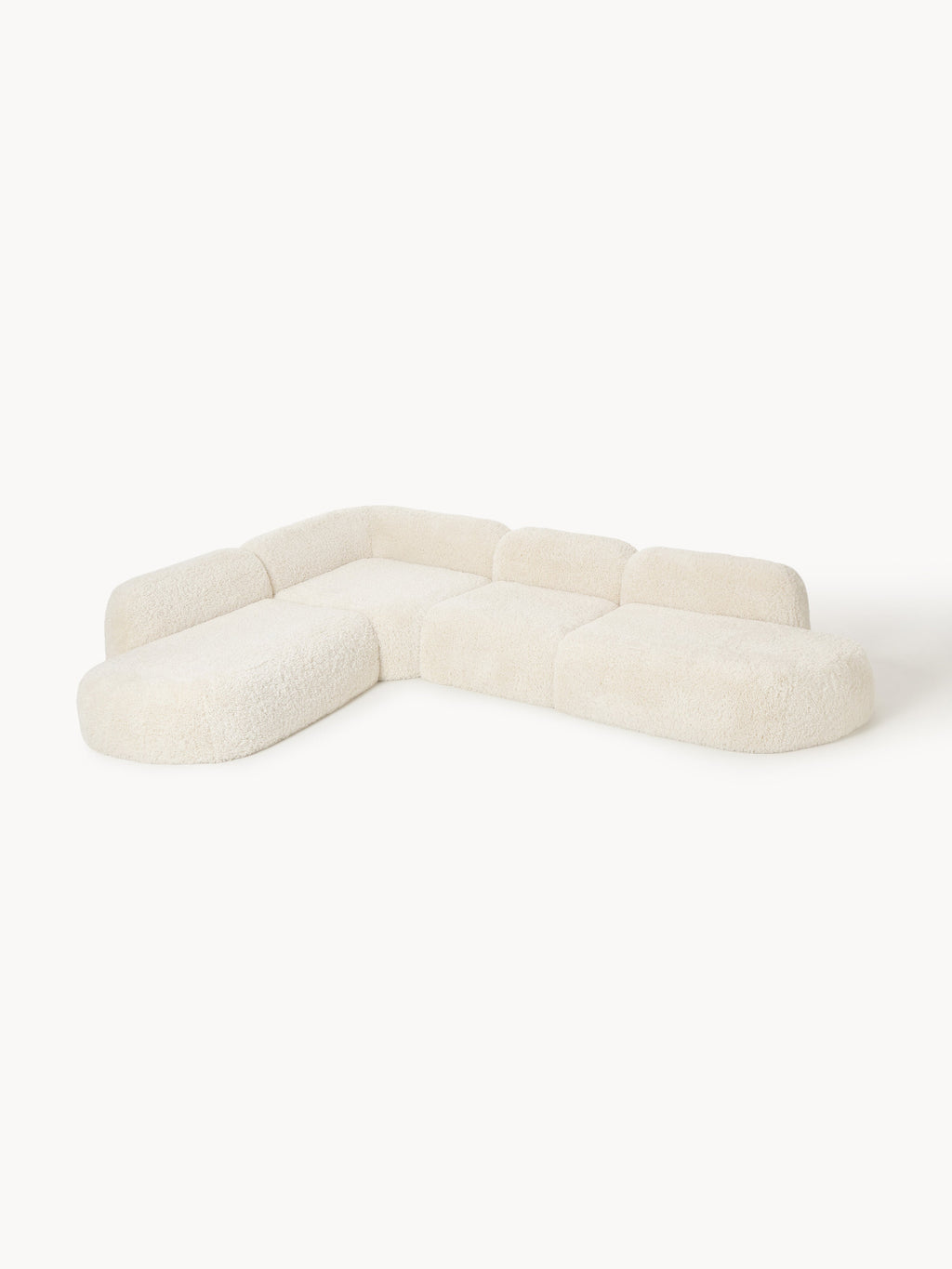XL Modulares Teddy-Ecksofa Wolke mit Chaiselongue