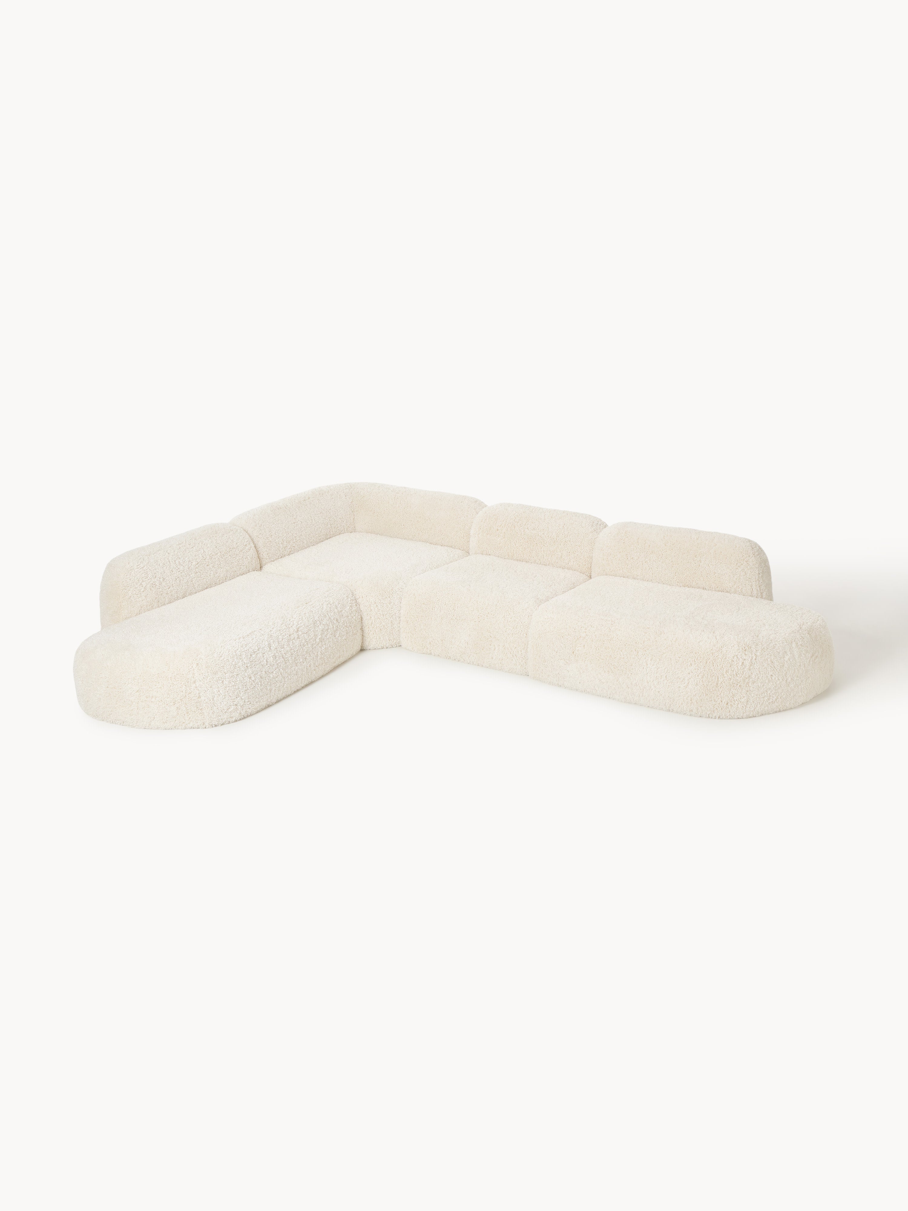 XL Modulares Teddy-Ecksofa Wolke mit Chaiselongue