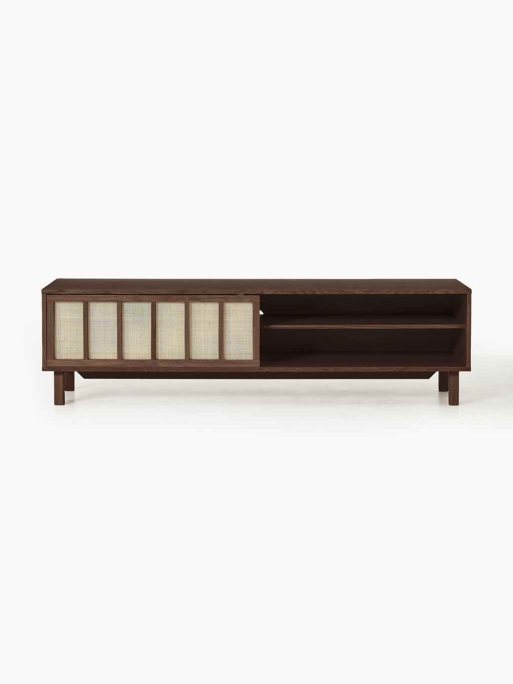 TV-Lowboard Echo mit Rattan-Fronten