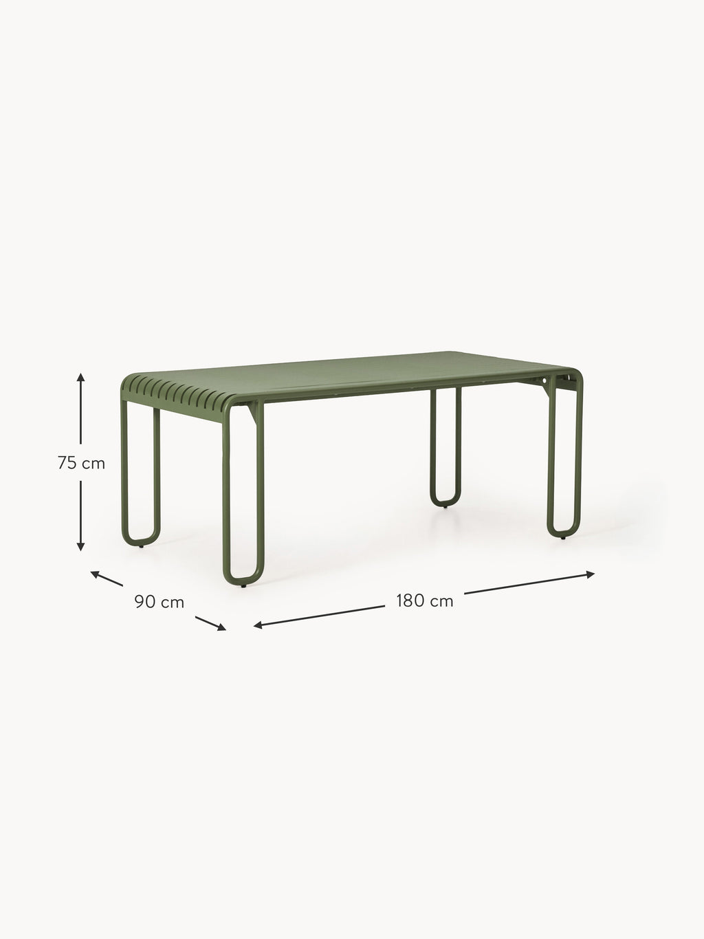 Gartentisch Caio, 180 x 90 cm