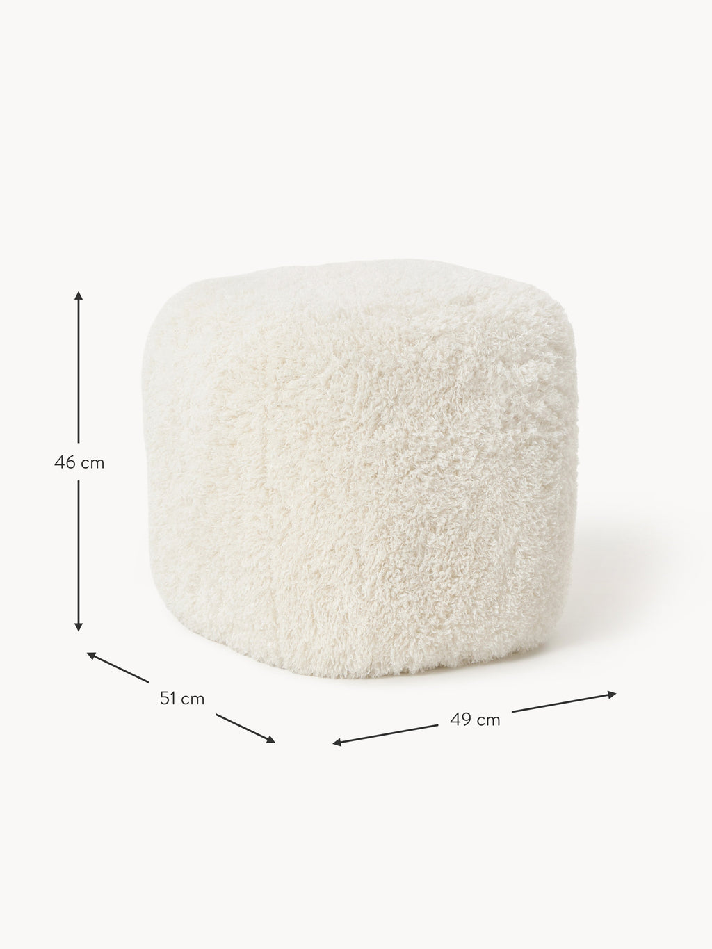 Hoher Teddy-Sofa-Hocker Wolke