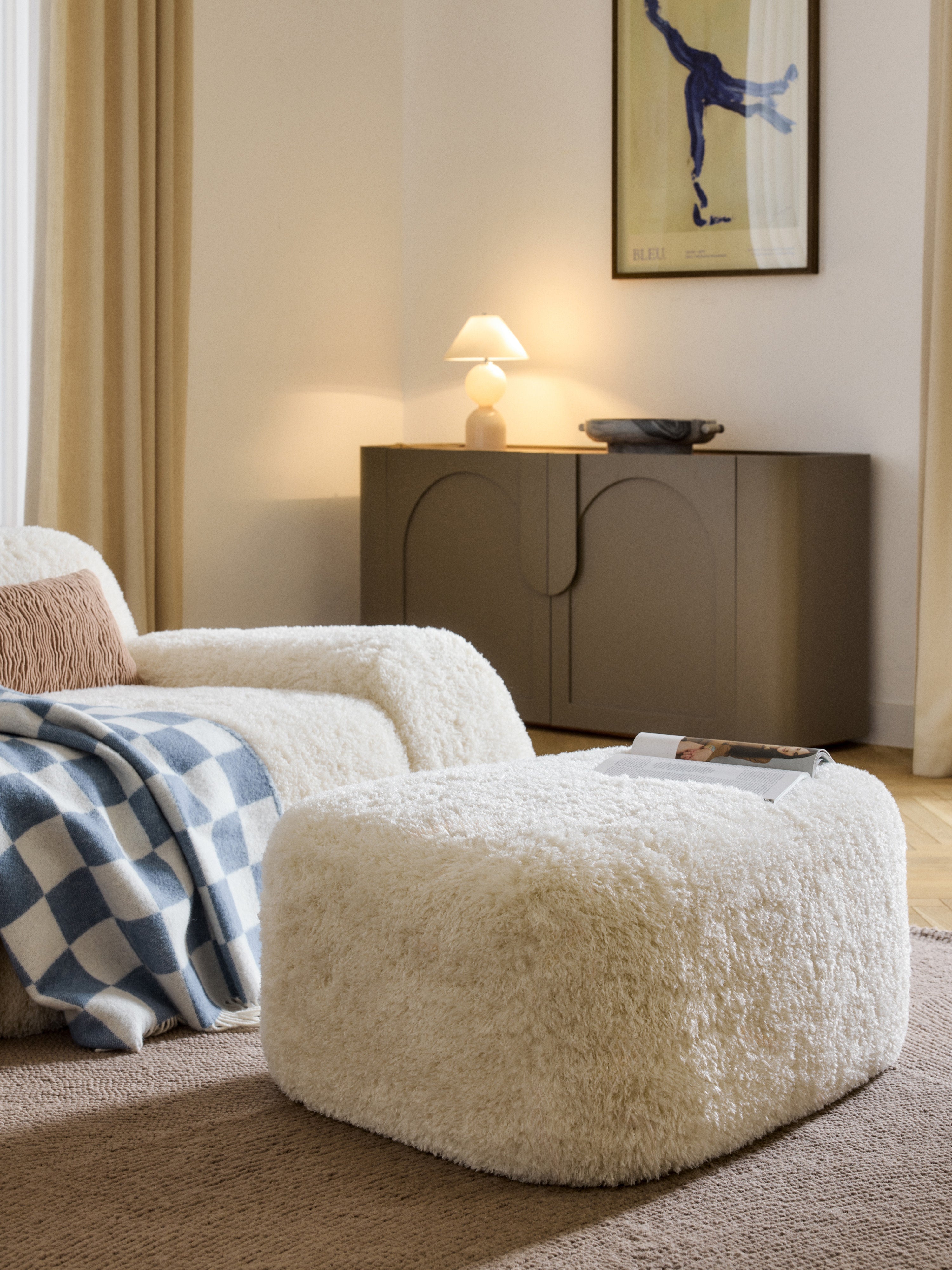 Großer Teddy-Sofa-Hocker Wolke