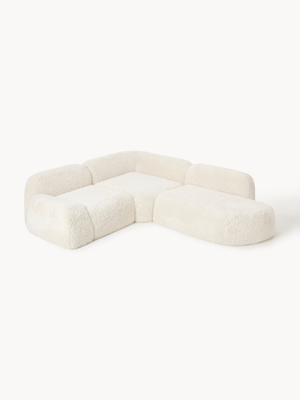 Modulares Teddy-Ecksofa Wolke (4-Sitzer) mit Chaiselongue