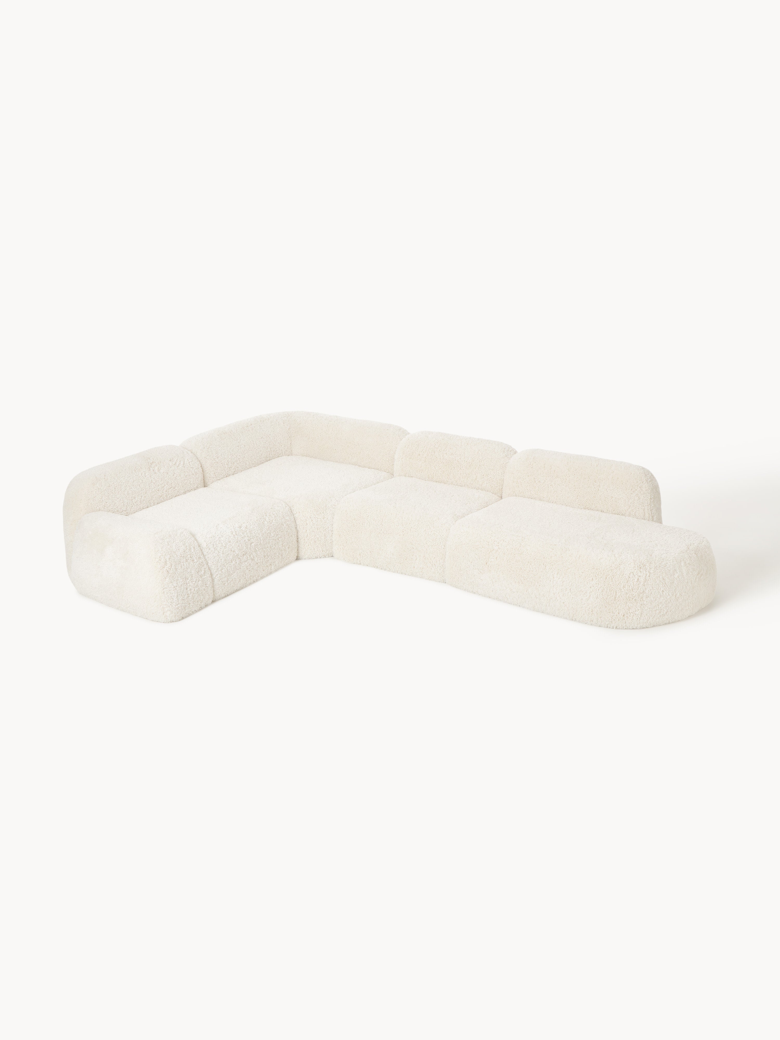 XL Modulares Teddy-Ecksofa Wolke mit Chaiselongue