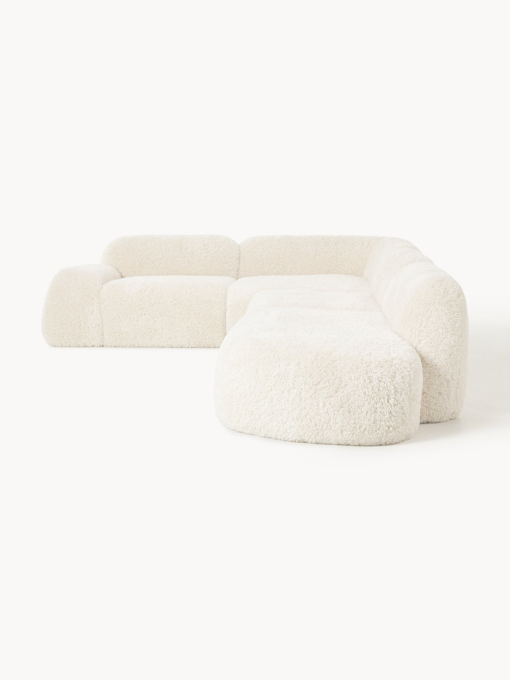 XL Modulares Teddy-Ecksofa Wolke mit Chaiselongue