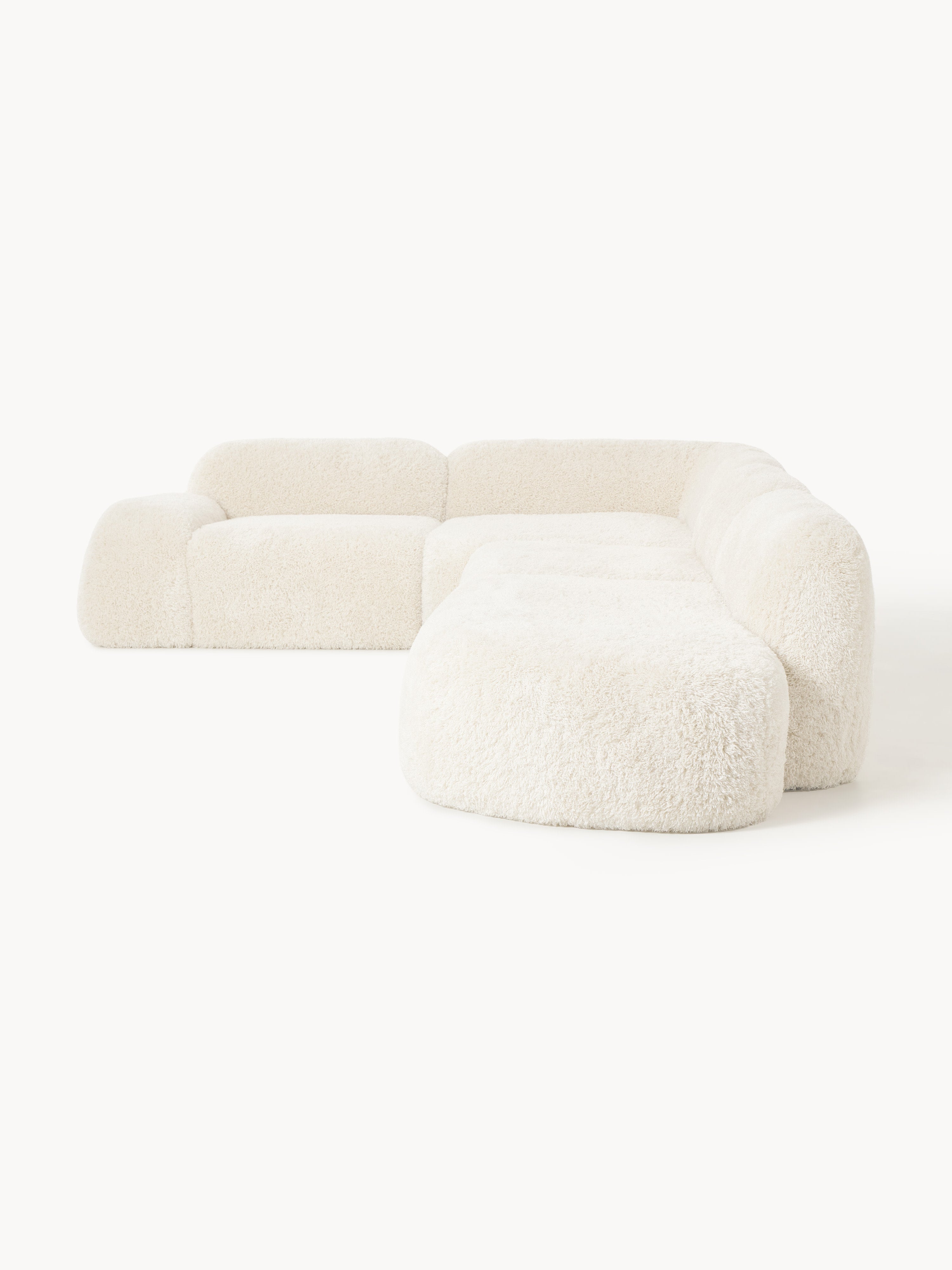 XL Modulares Teddy-Ecksofa Wolke mit Chaiselongue